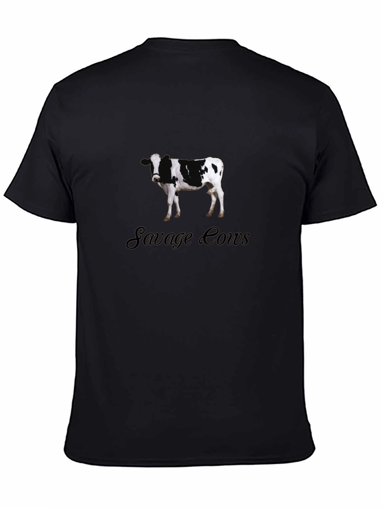 Savage Cows Graphic Black T-Shirt