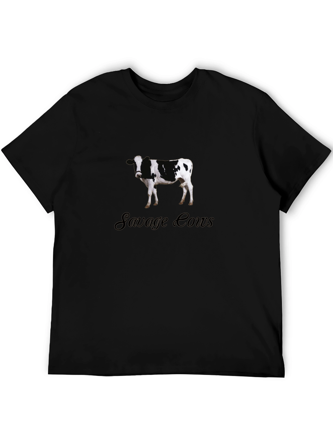 Savage Cows Graphic Black T-Shirt