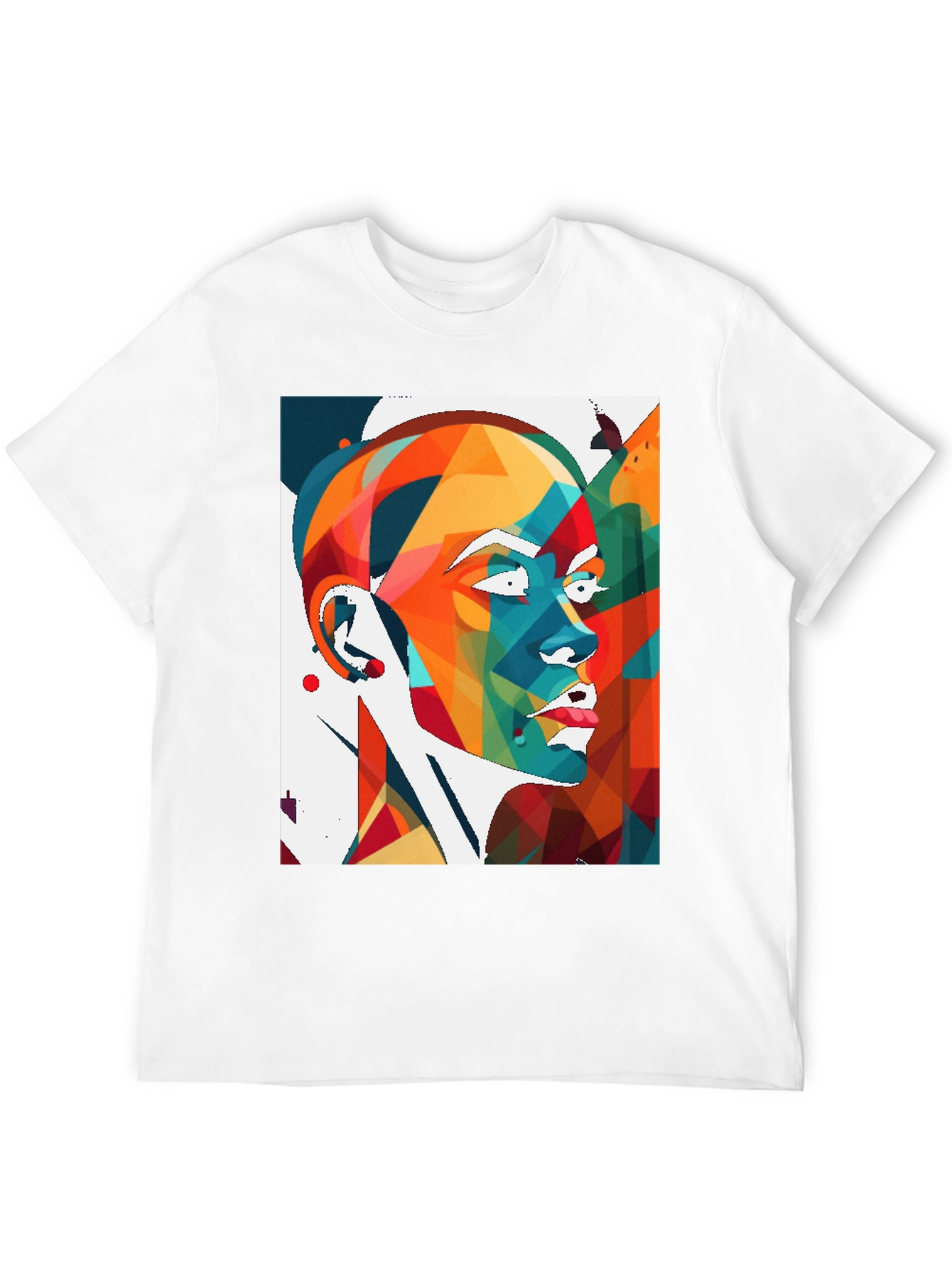 Abstract Geometric Woman Black T-Shirt