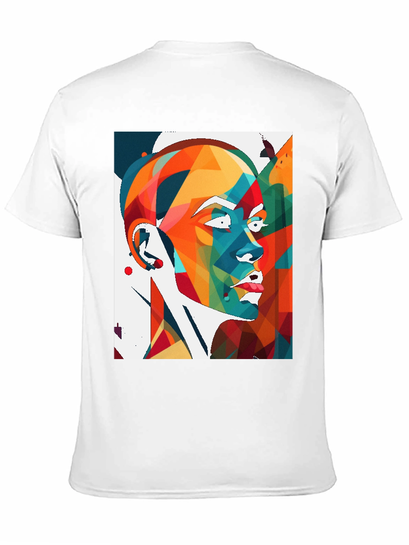 Abstract Geometric Woman Black T-Shirt