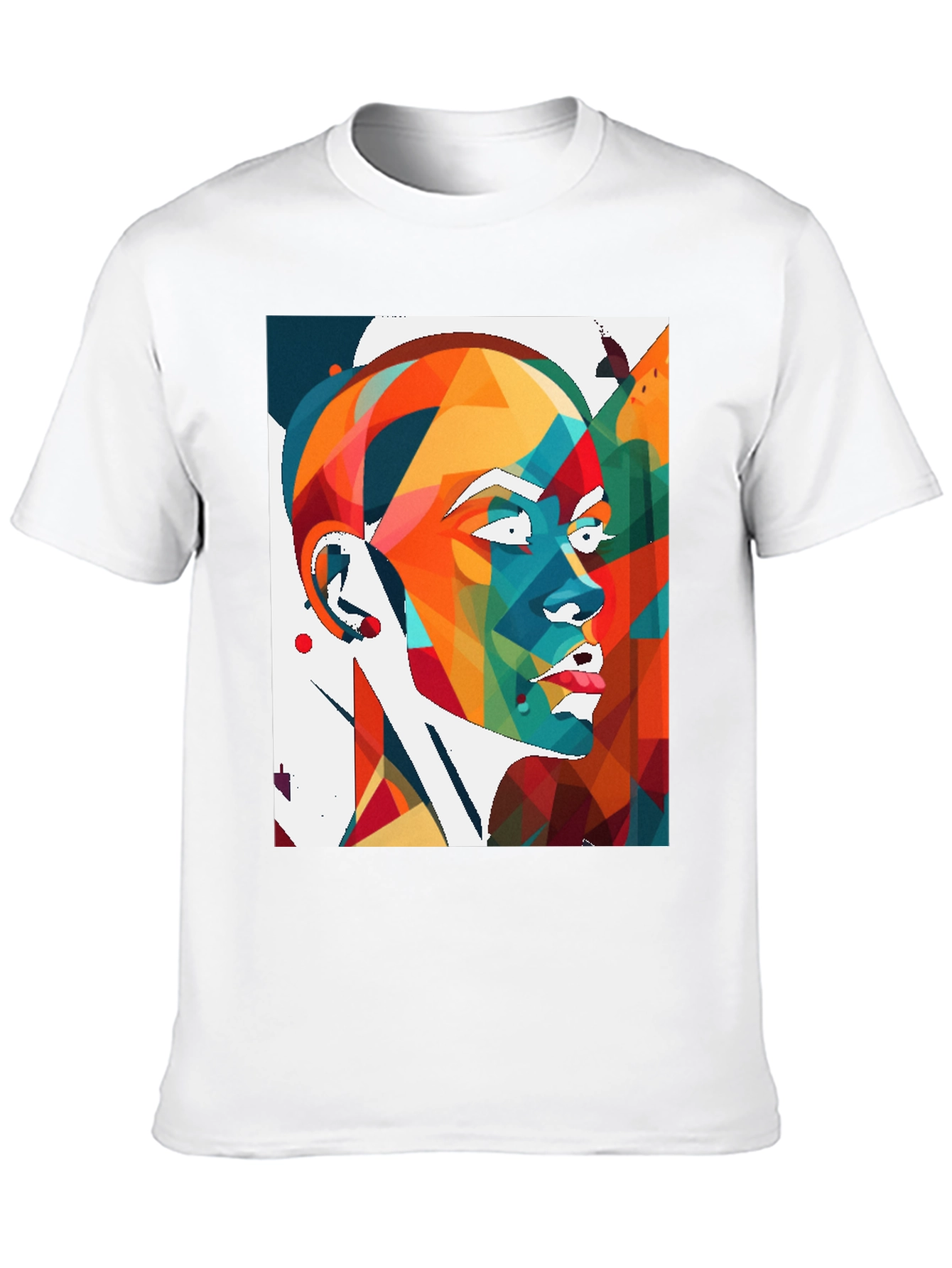 Abstract Geometric Woman Black T-Shirt