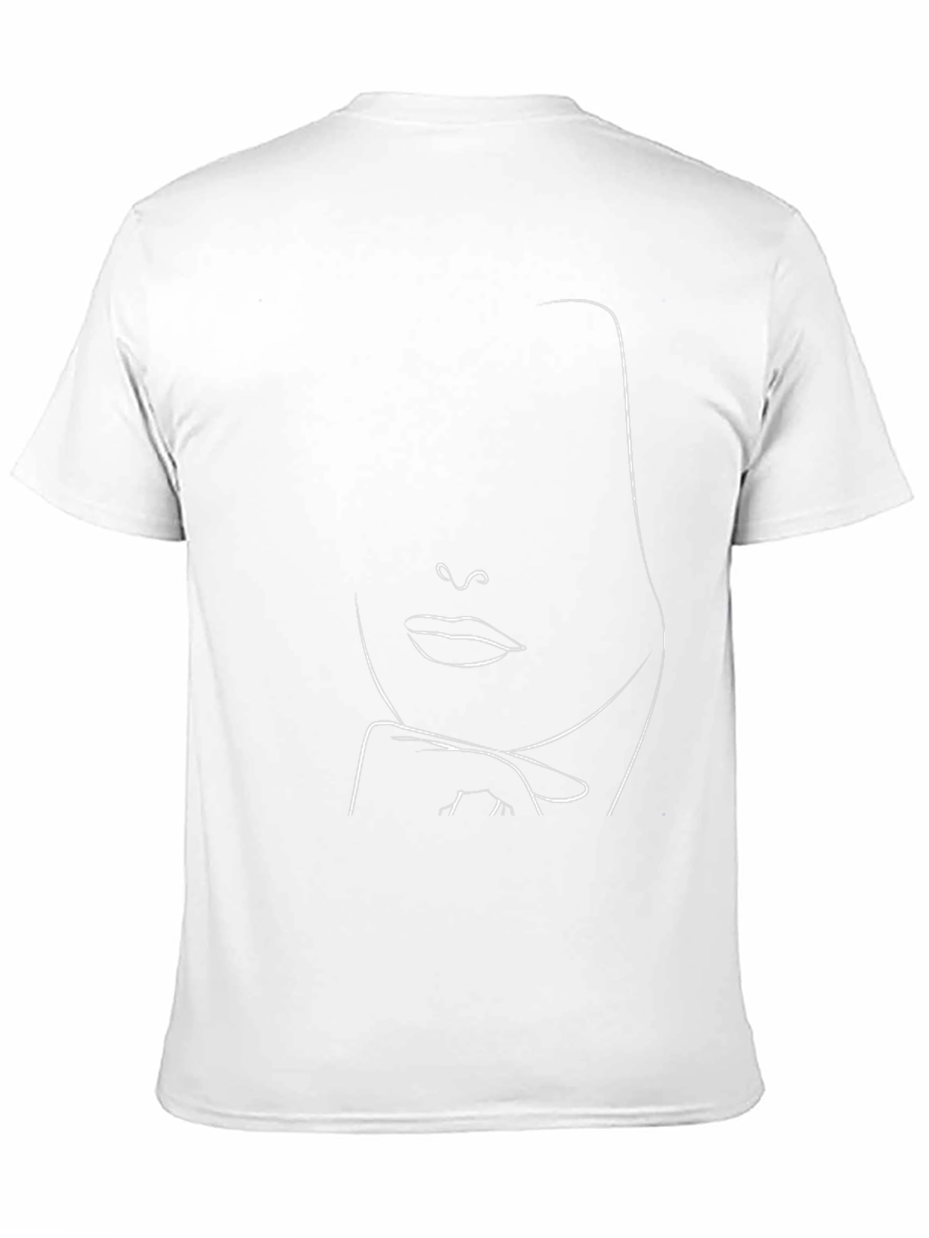 Abstract Face Line Art Graphic T-Shirt