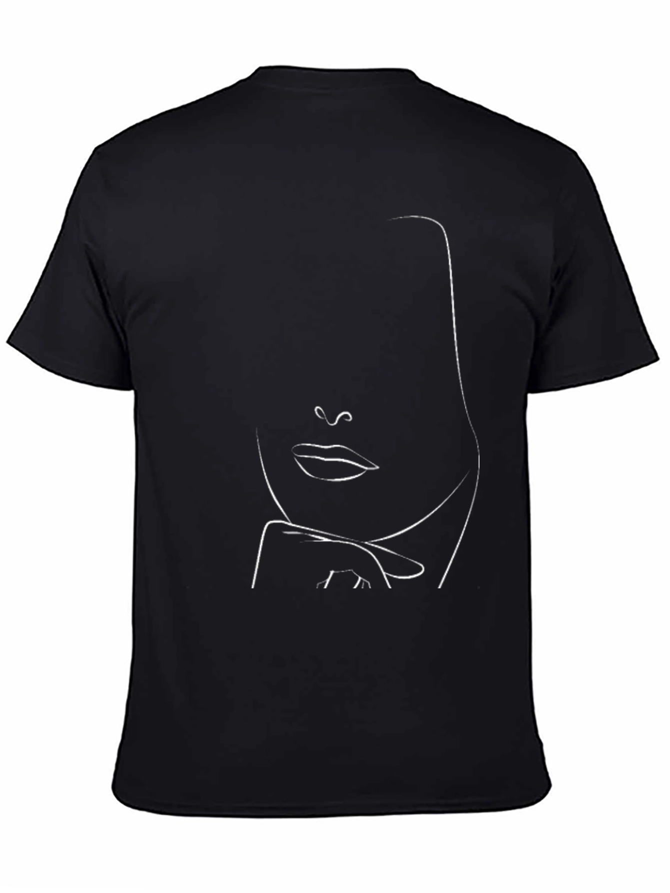 Abstract Face Line Art Graphic T-Shirt