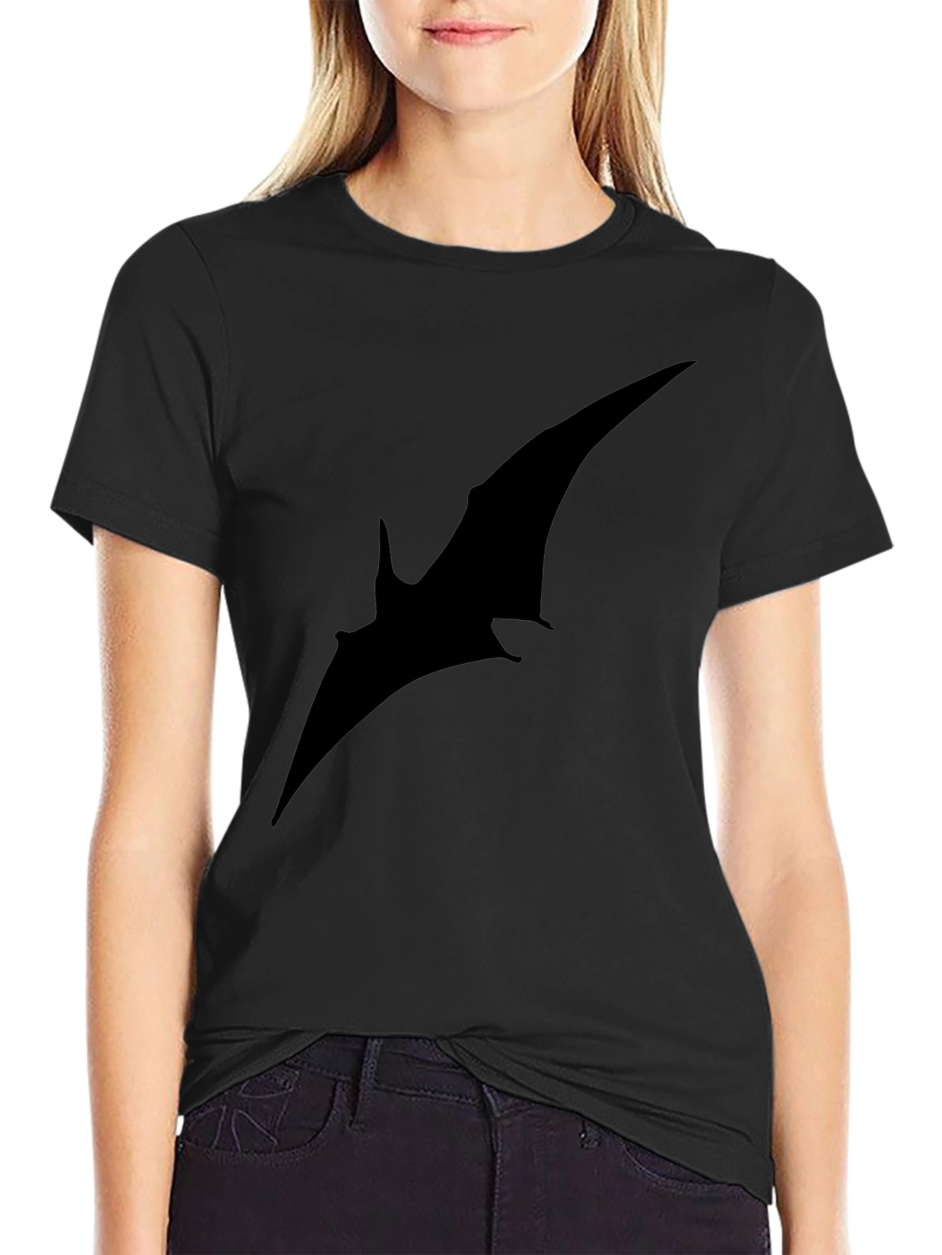 Pterodactyl Silhouette Black T-Shirt