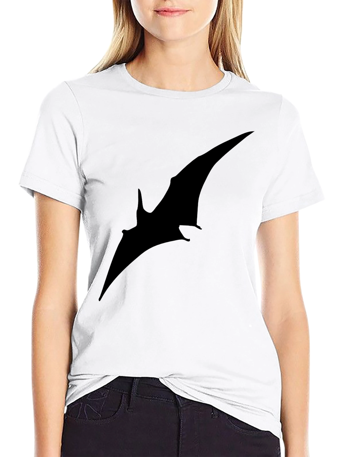 Pterodactyl Silhouette Black T-Shirt