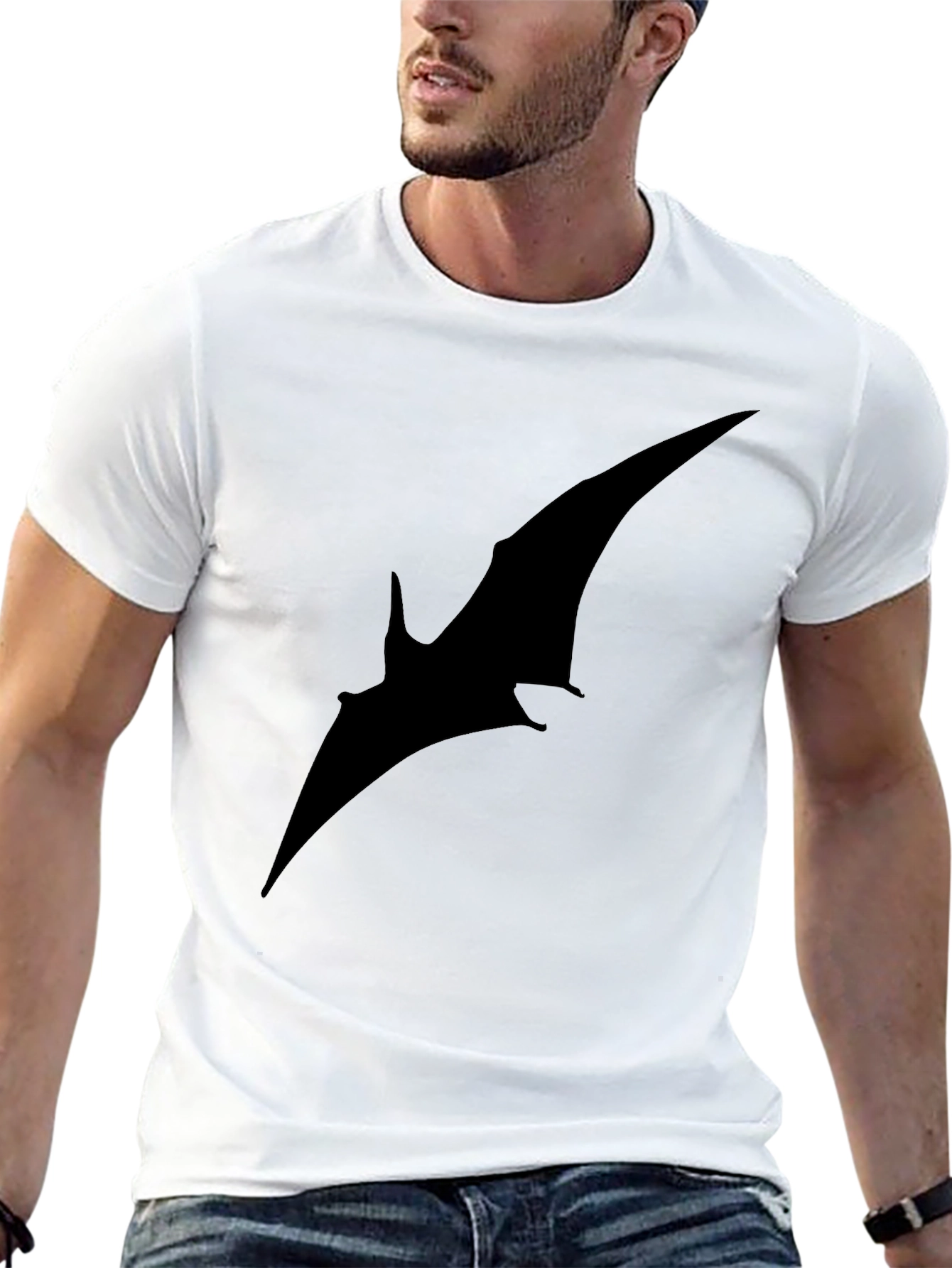 Pterodactyl Silhouette Black T-Shirt