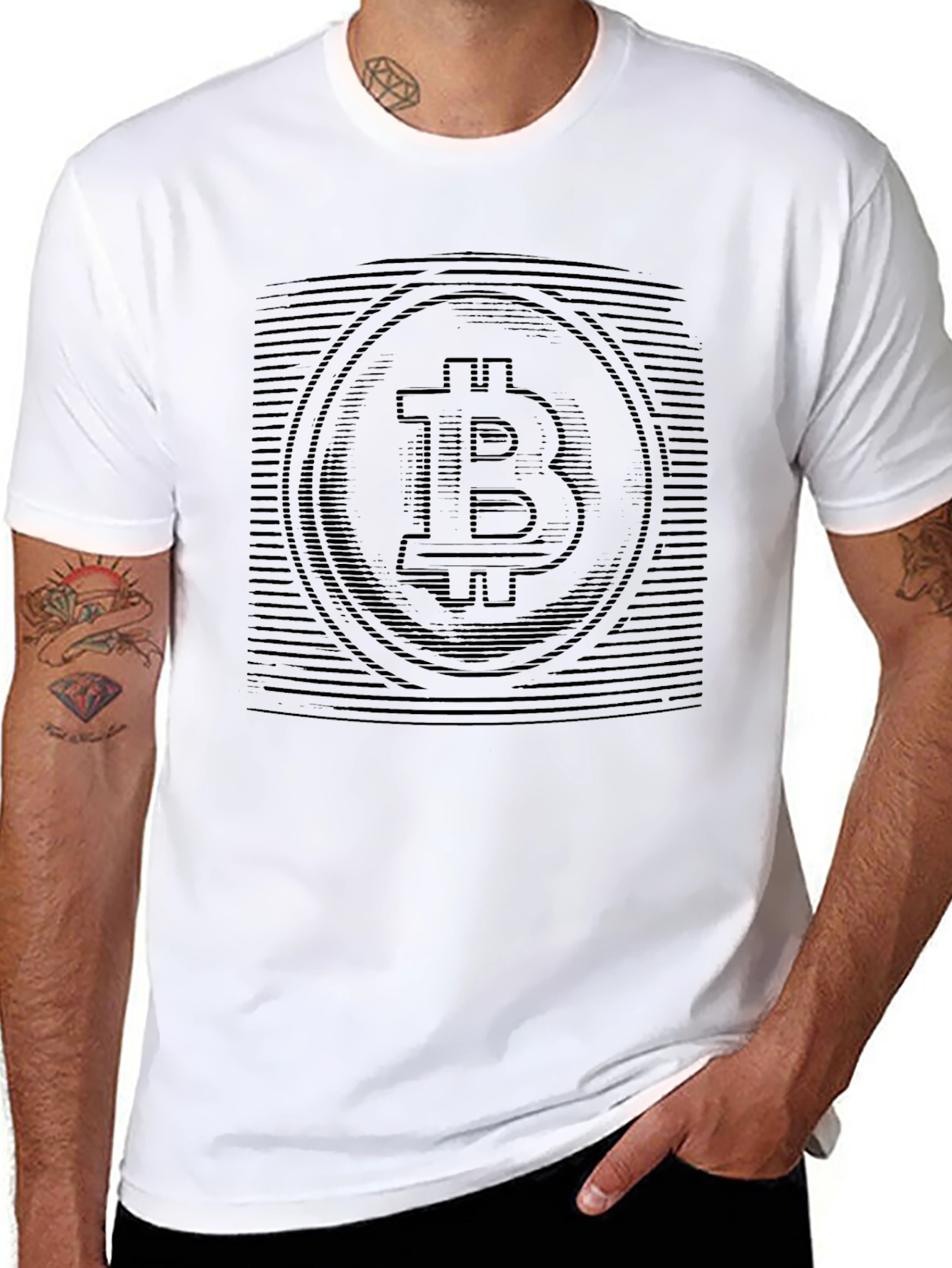 Bitcoin Crypto Black Graphic Tee Shirt