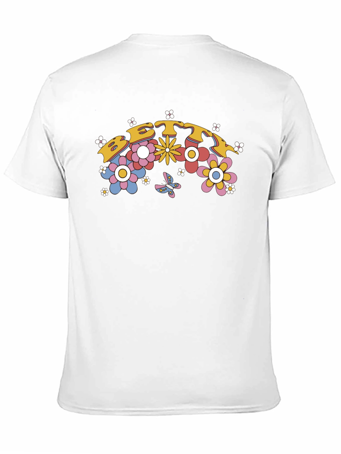 Retro Floral Graphic Tee - Black