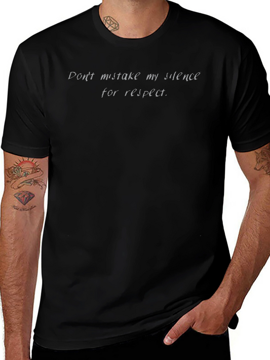 Silence Isnt Respect Graphic Tee - Mens Black T-Shirt