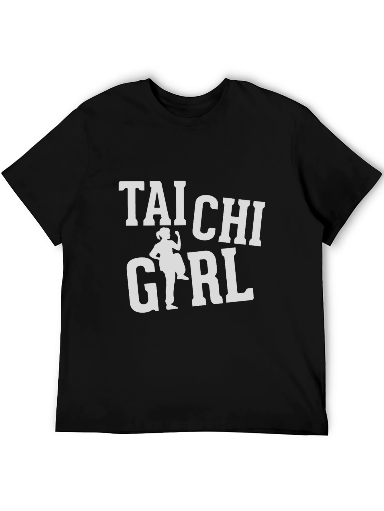 Tai Chi Girl Black Graphic T-Shirt