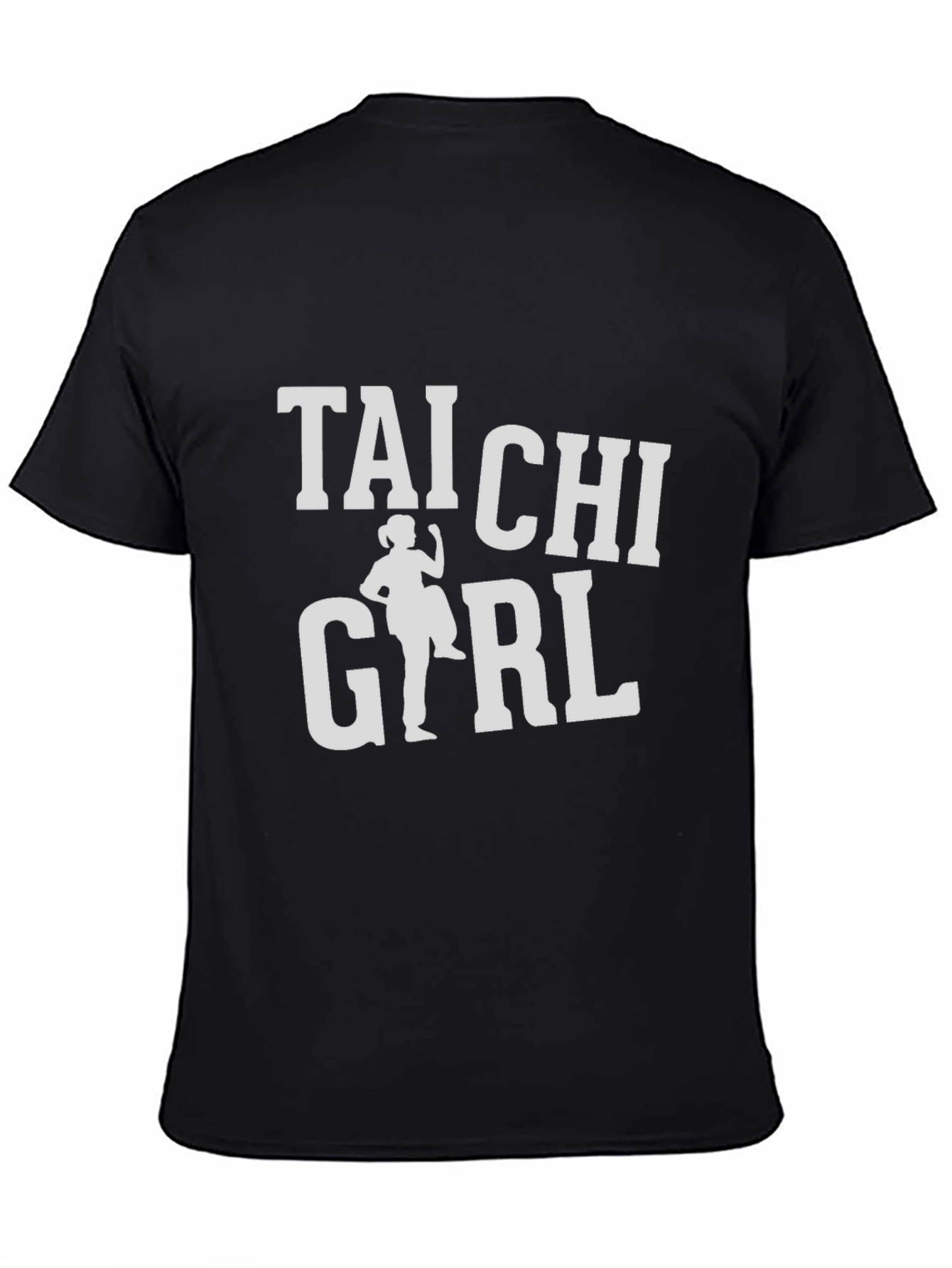 Tai Chi Girl Black Graphic T-Shirt