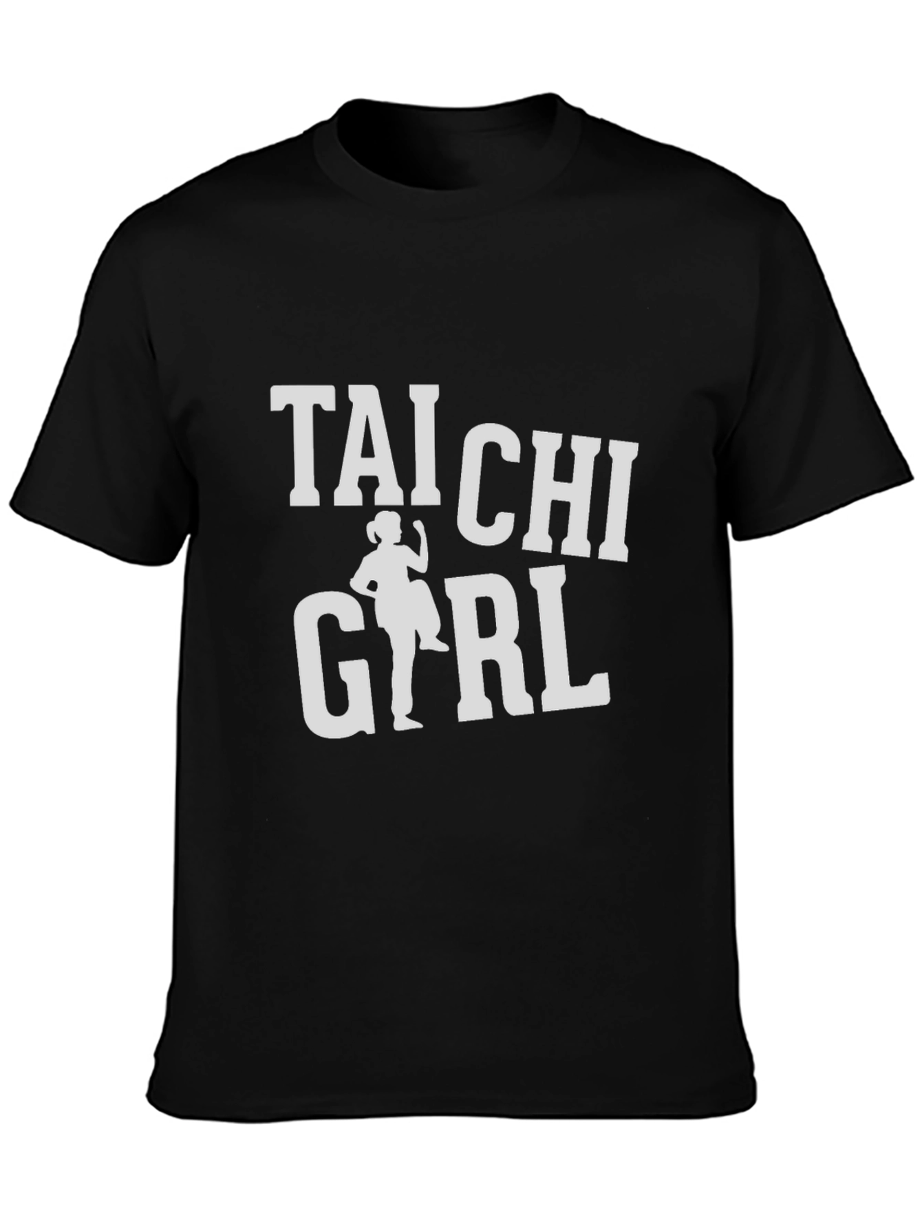Tai Chi Girl Black Graphic T-Shirt