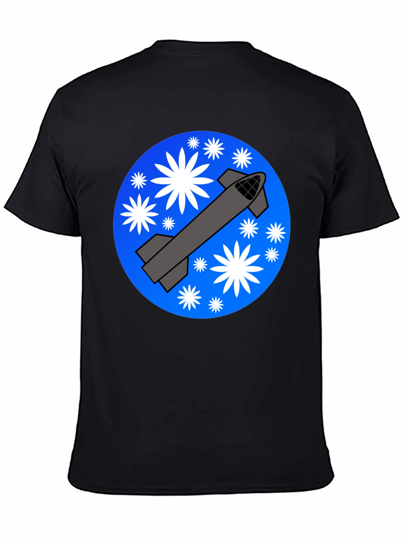Space Rocket Graphic T-Shirt - Starry Launch Design