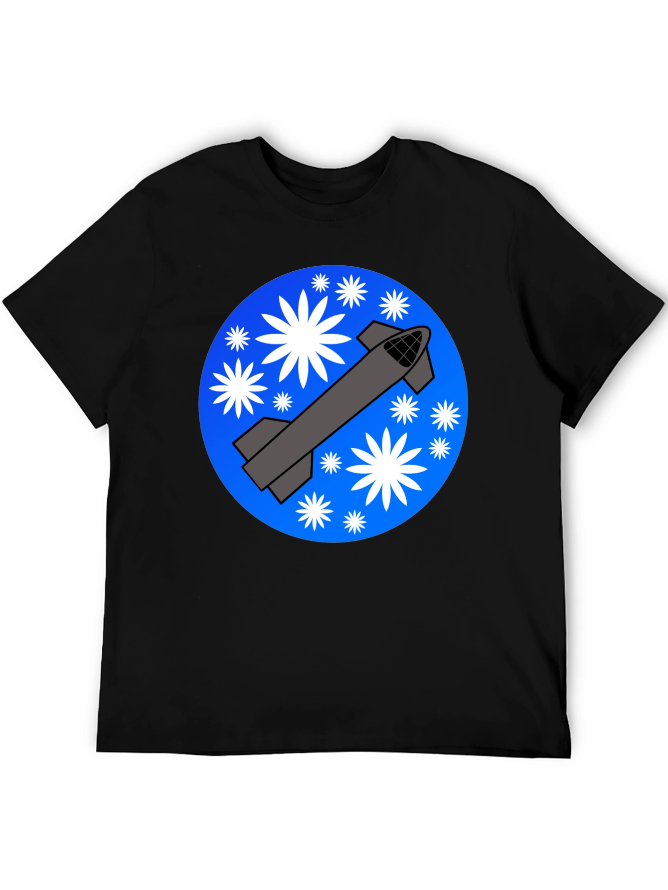 Space Rocket Graphic T-Shirt - Starry Launch Design