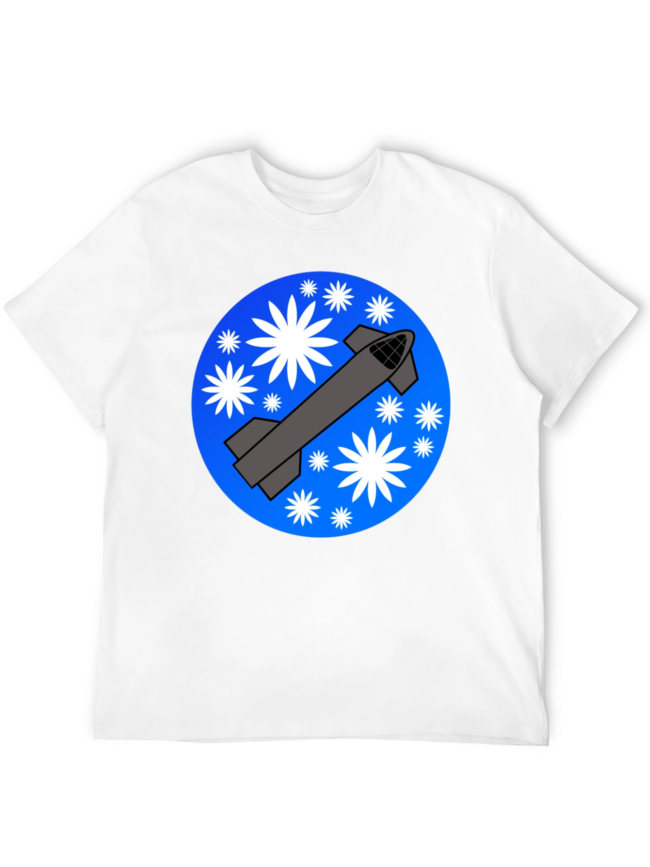 Space Rocket Graphic T-Shirt - Starry Launch Design
