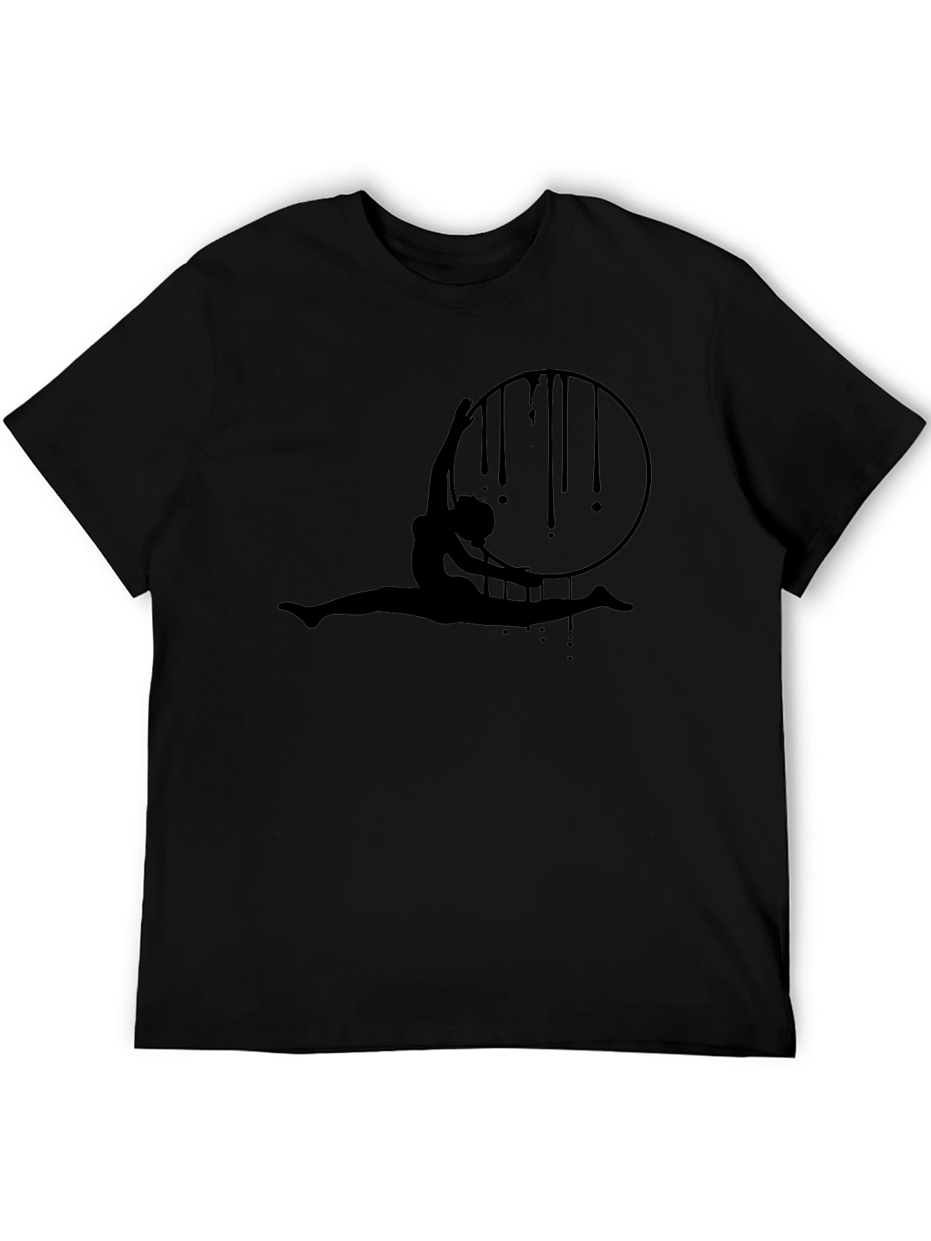 Aerialist Black T-Shirt - Acrobat Hoop Design