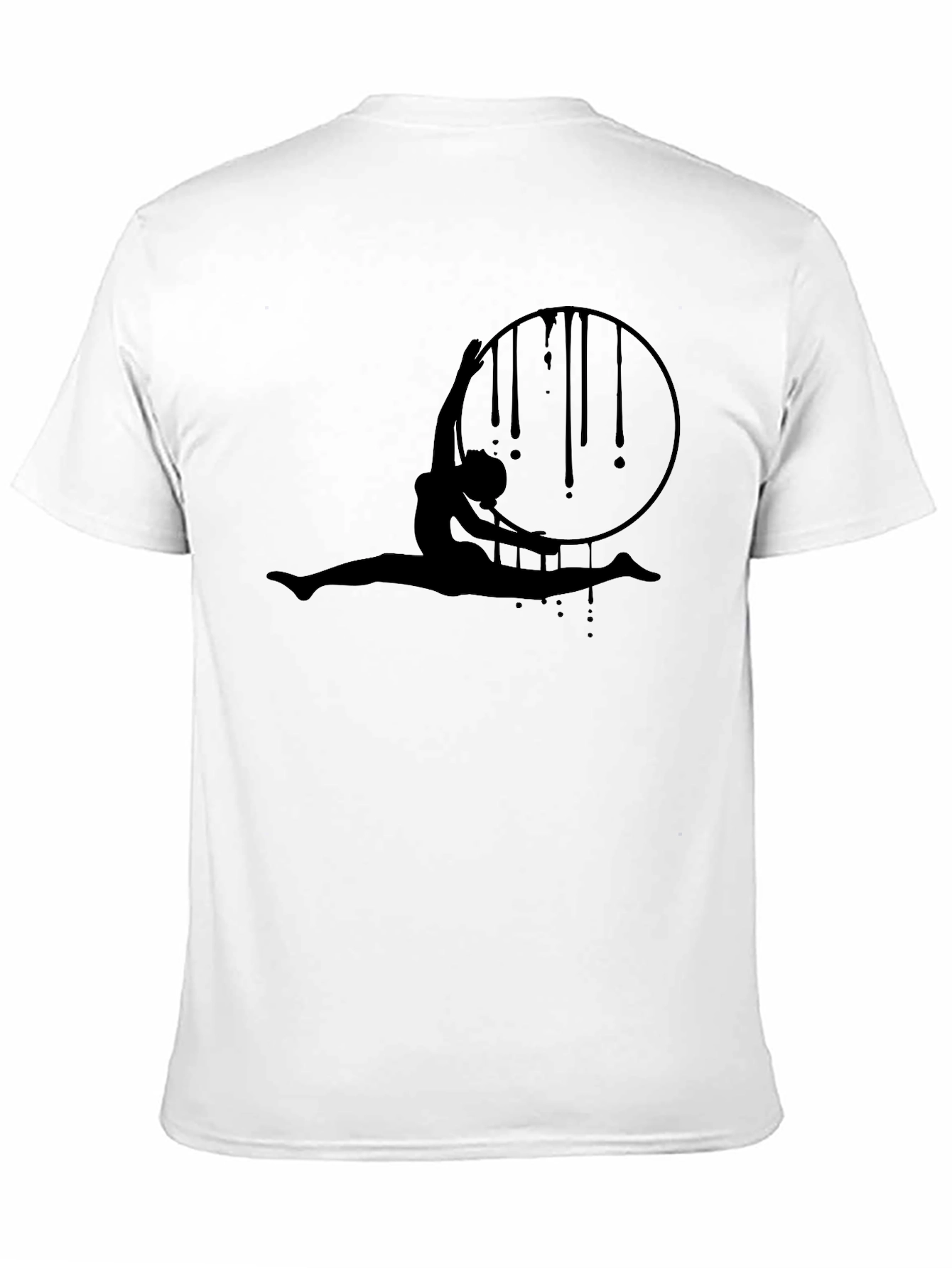 Aerialist Black T-Shirt - Acrobat Hoop Design