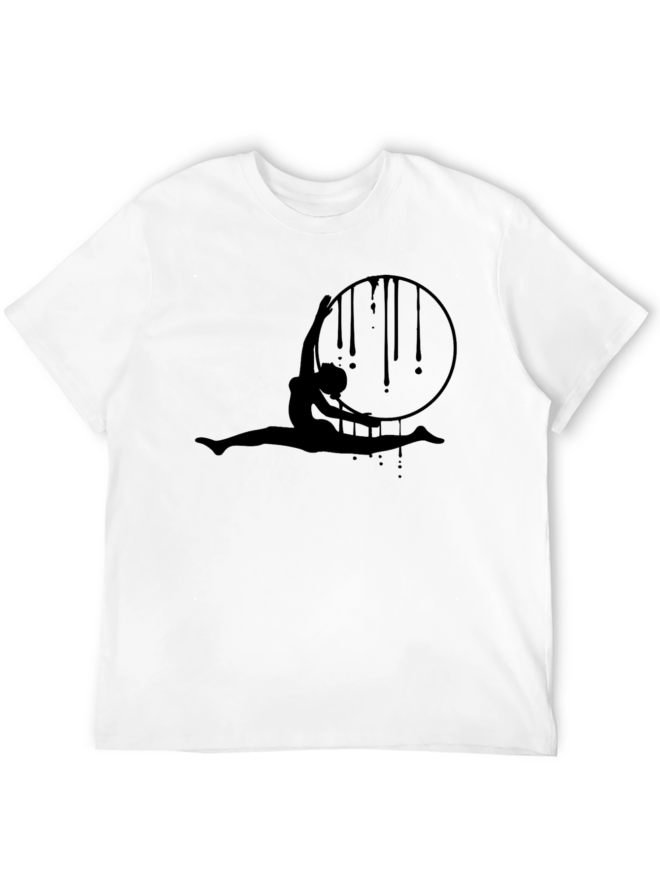 Aerialist Black T-Shirt - Acrobat Hoop Design