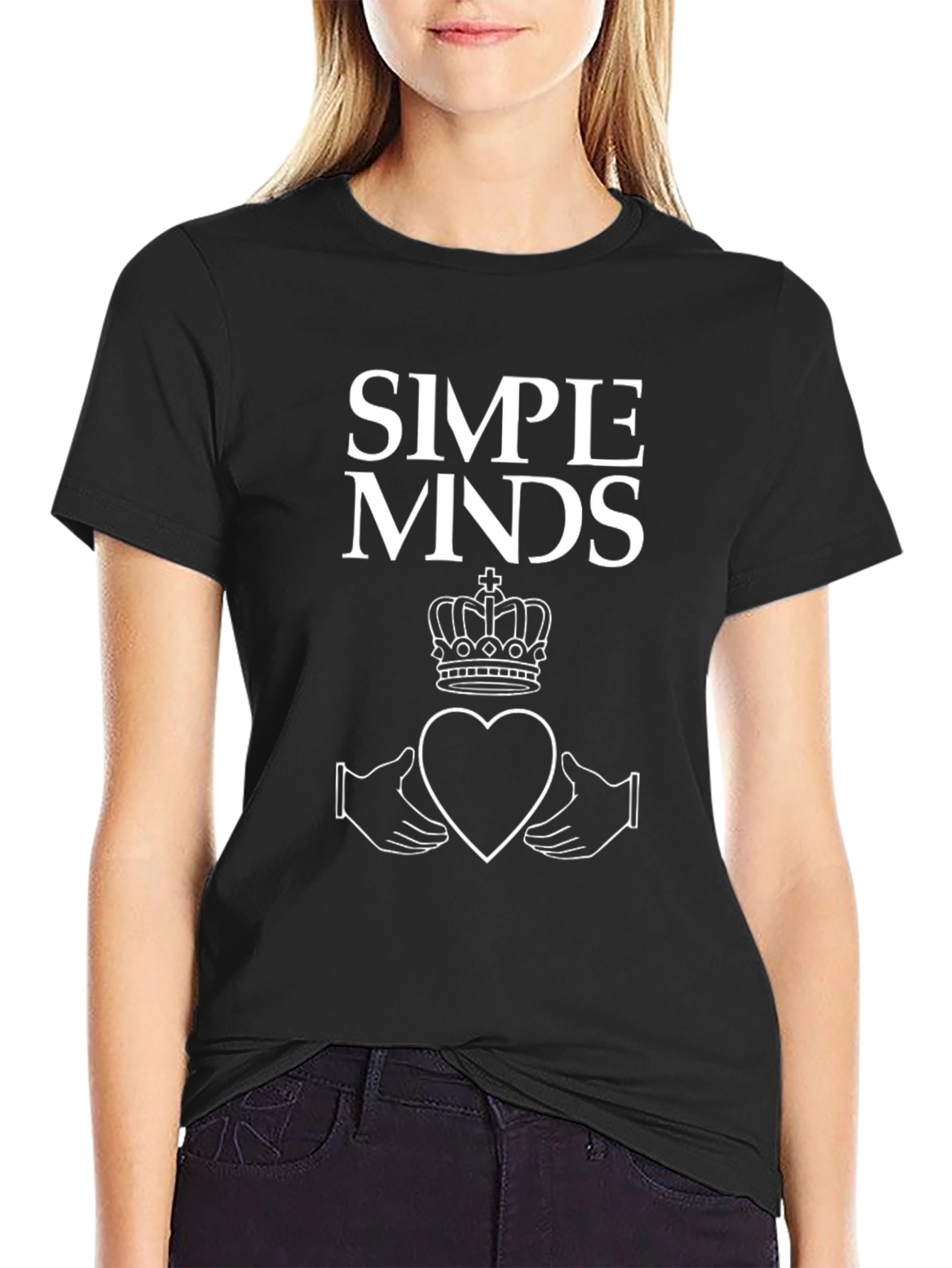 Simple Minds Band Graphic Black T-Shirt