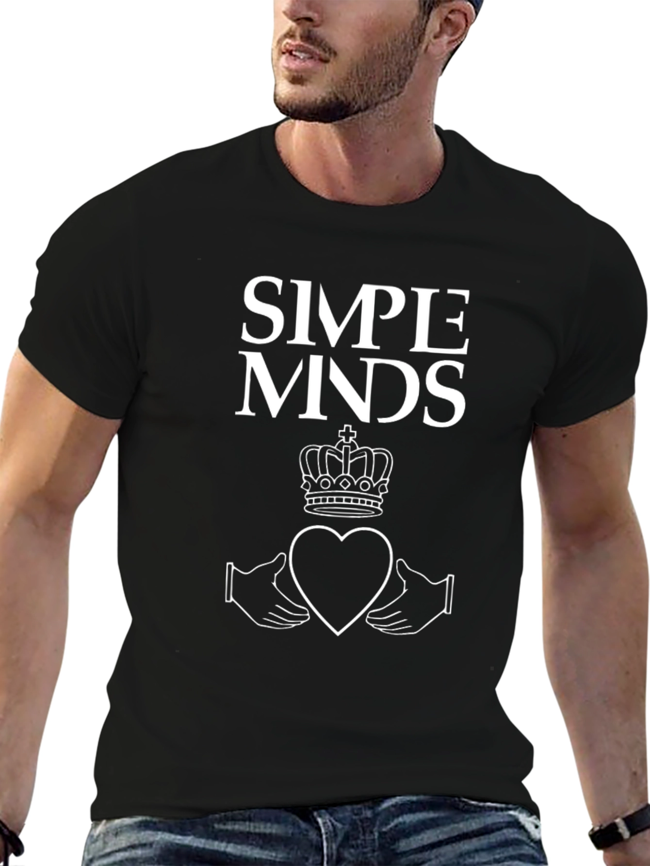 Simple Minds Band Graphic Black T-Shirt