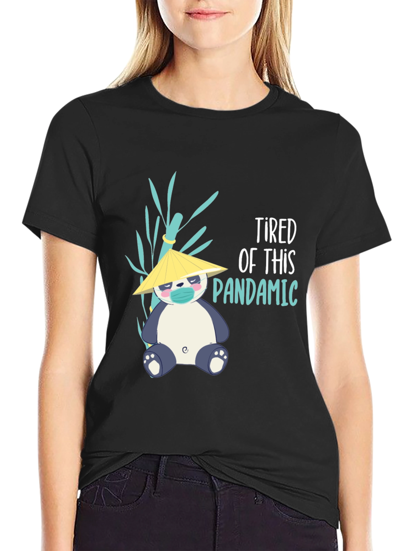 Tired Pandemic Panda T-Shirt