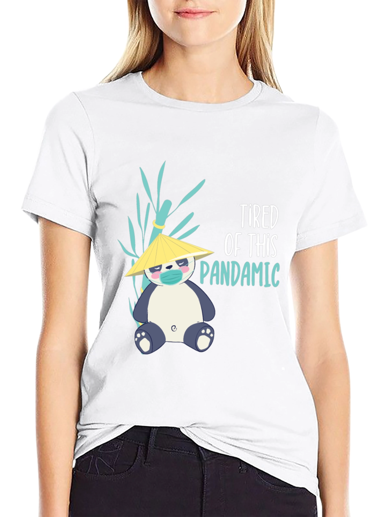 Tired Pandemic Panda T-Shirt