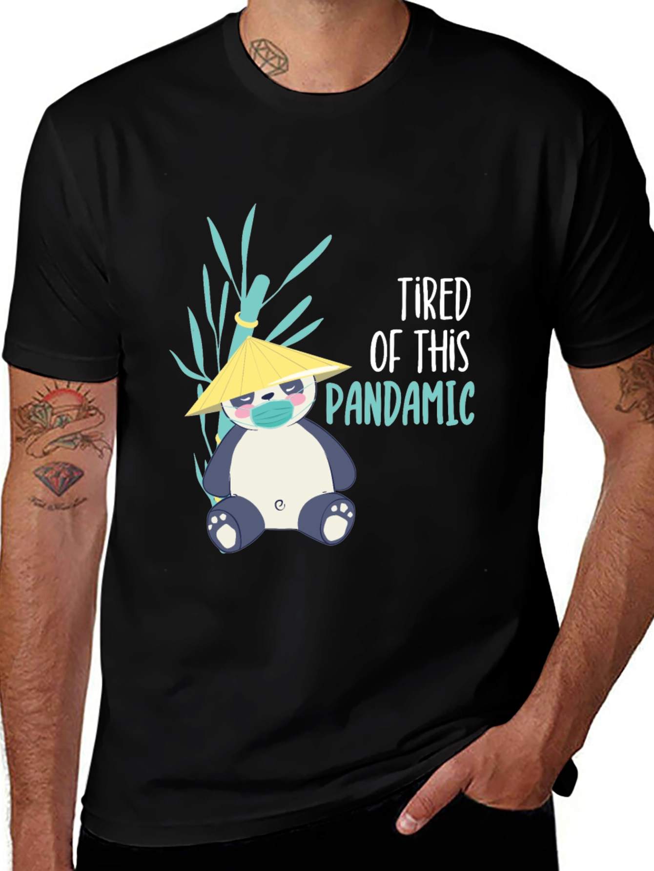Tired Pandemic Panda T-Shirt