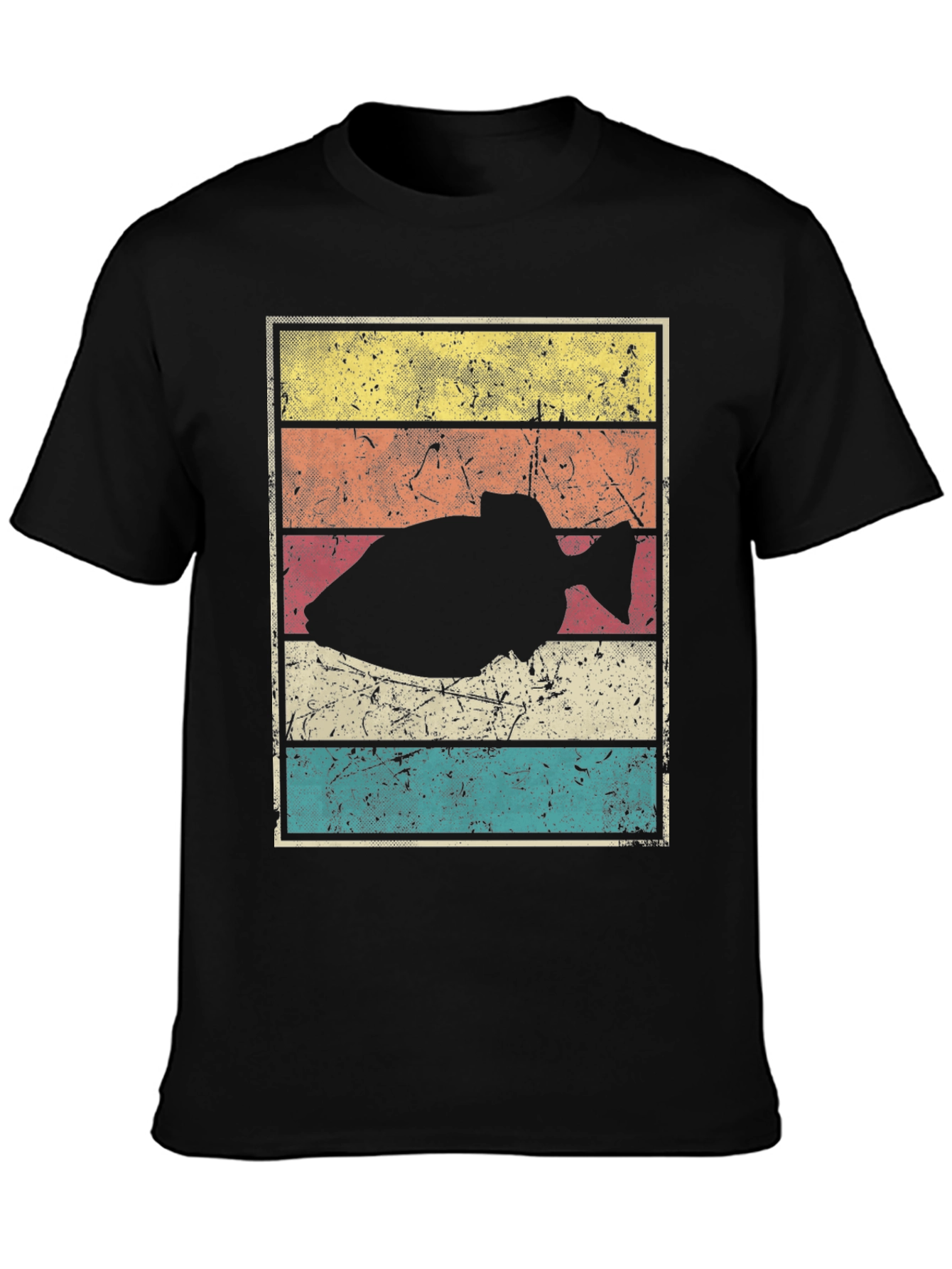 Retro Triggerfish Graphic Tee - Black