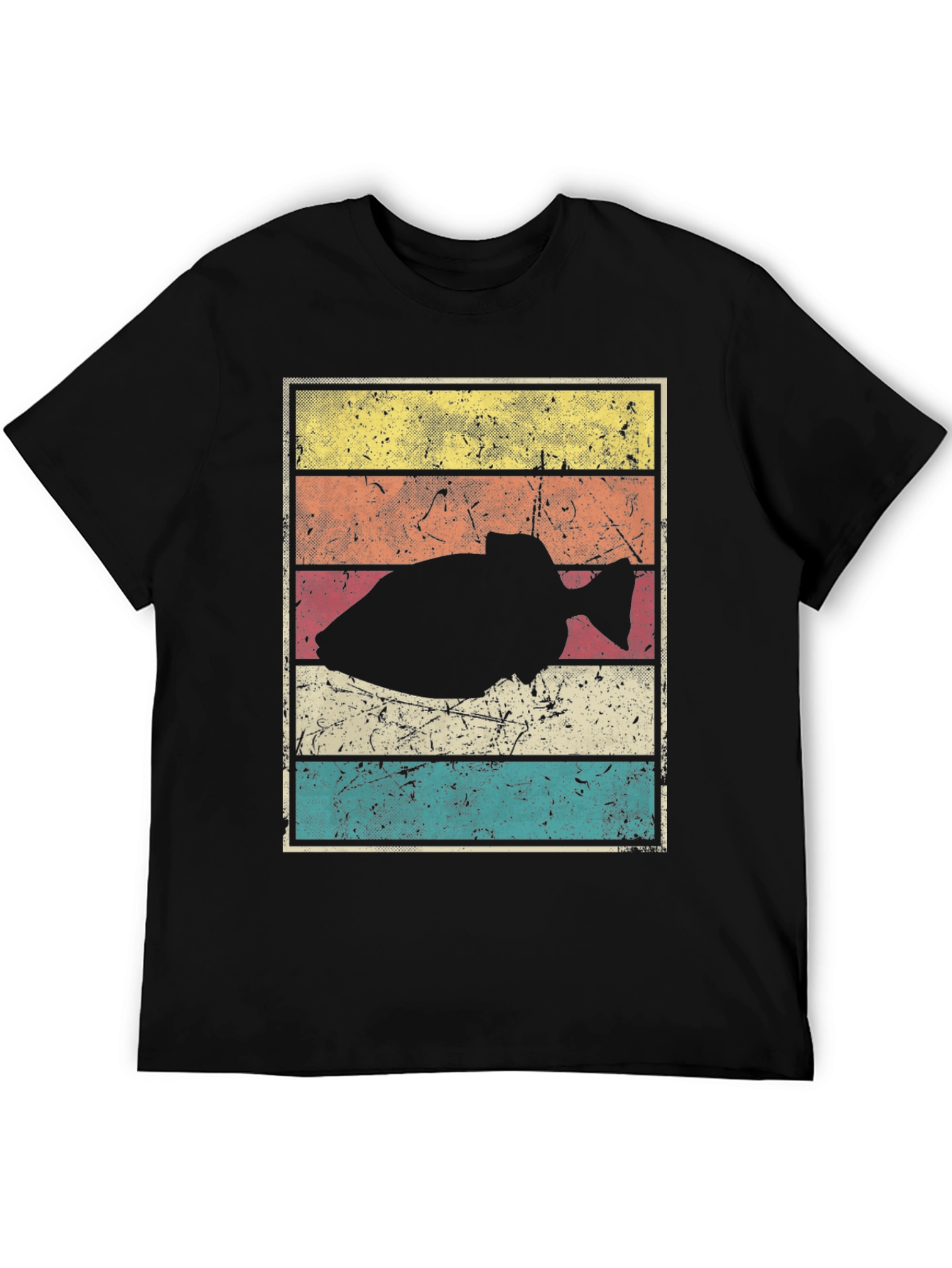 Retro Triggerfish Graphic Tee - Black