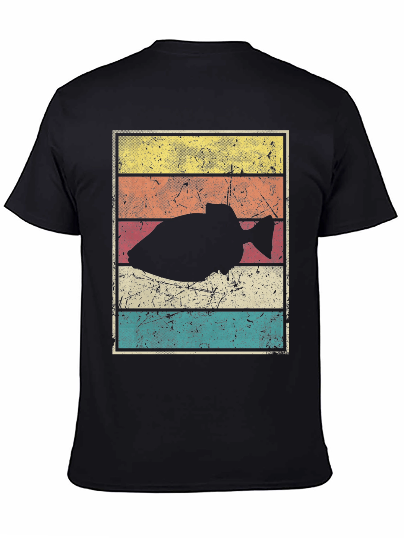Retro Triggerfish Graphic Tee - Black