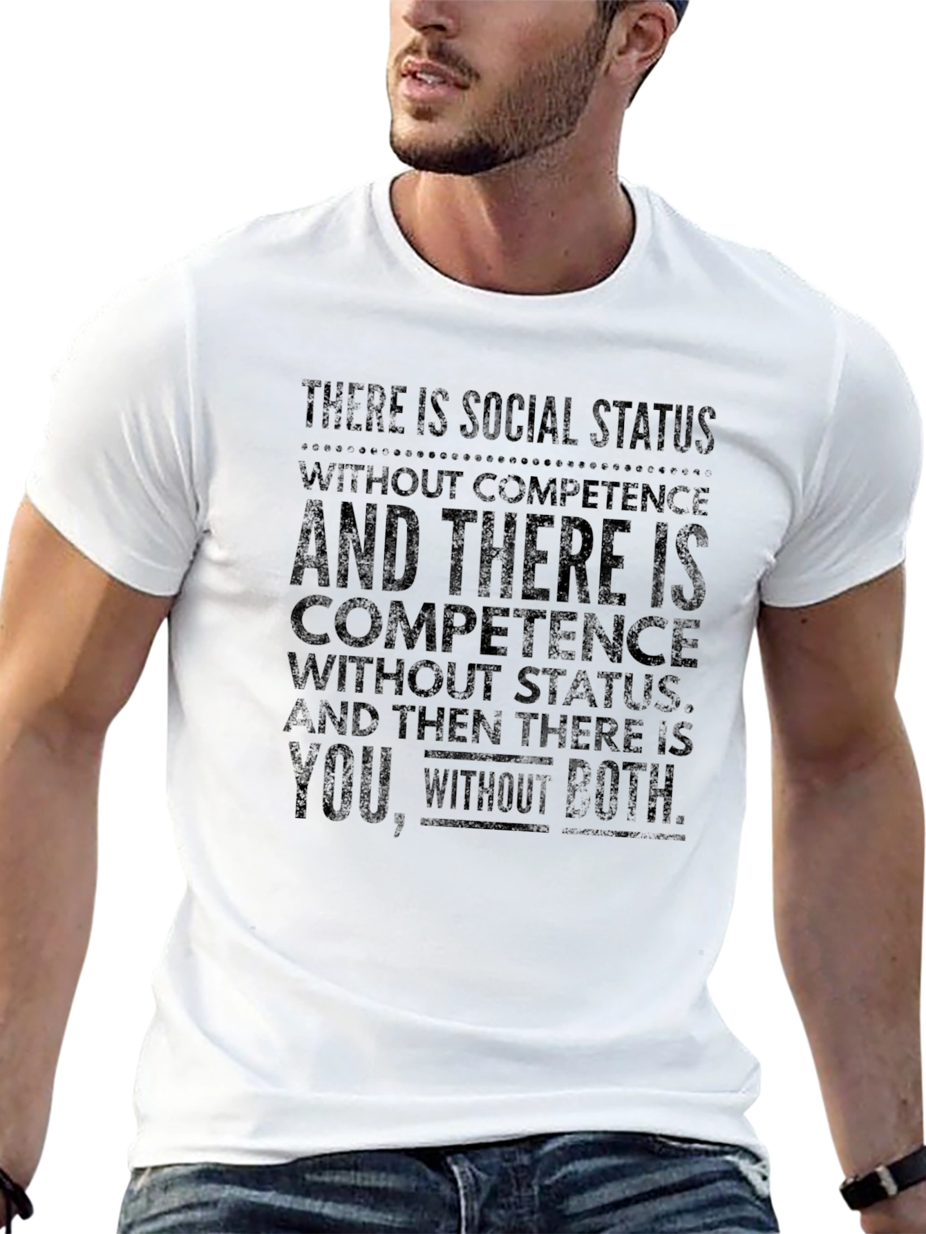 Social Status Competence Graphic Tee - Black