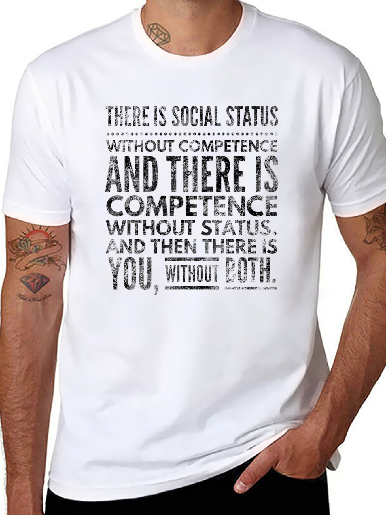 Social Status Competence Graphic Tee - Black