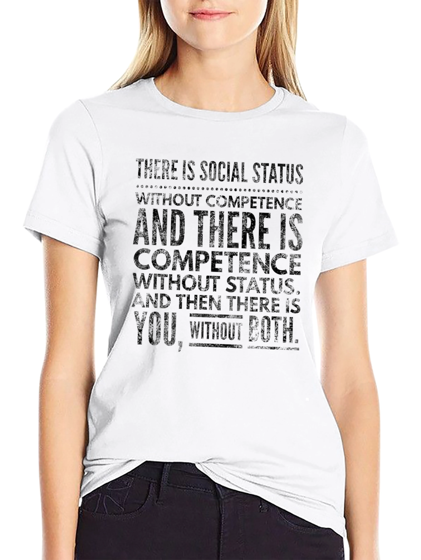 Social Status Competence Graphic Tee - Black