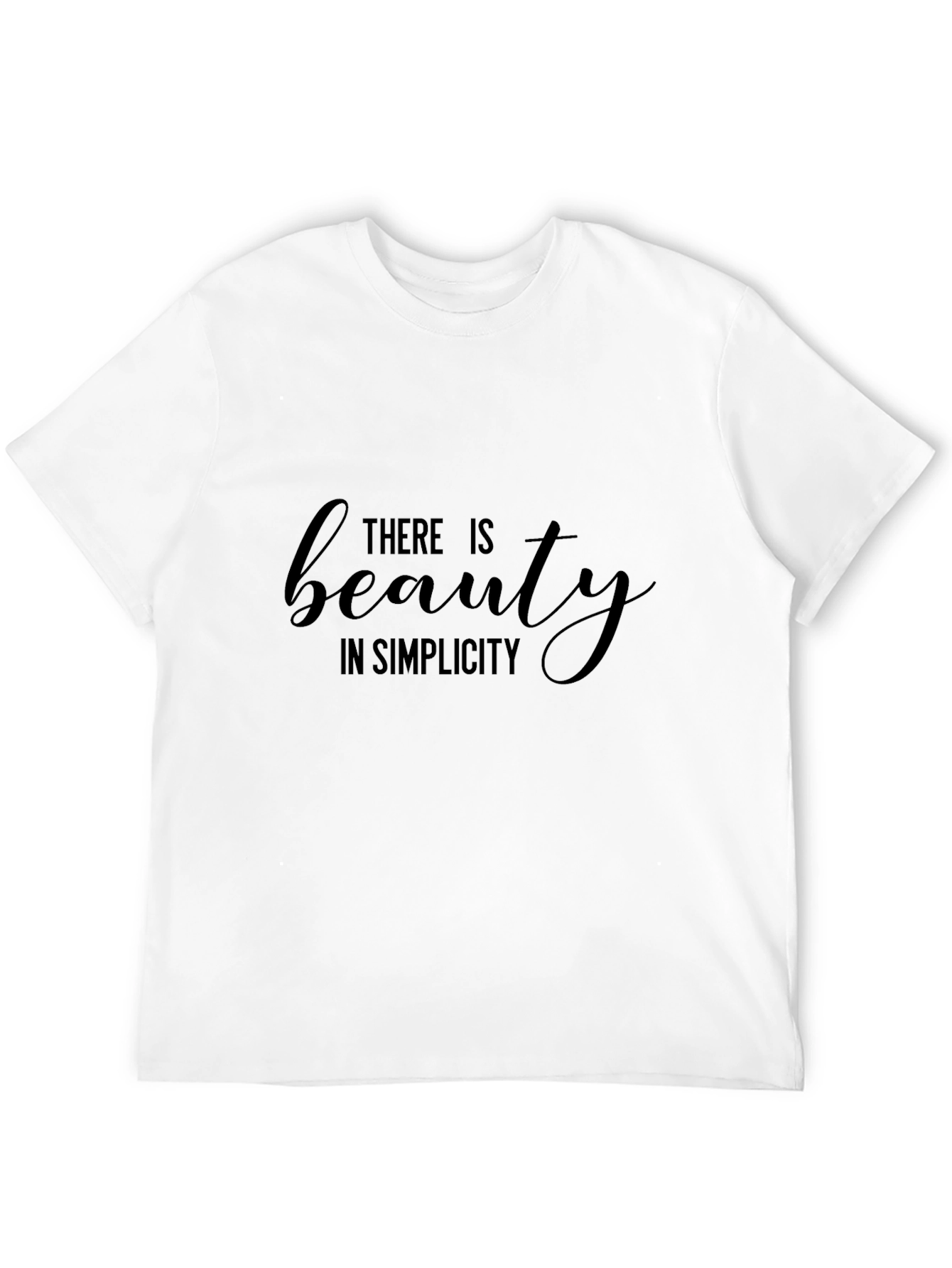 Beauty in Simplicity Black Graphic T-Shirt