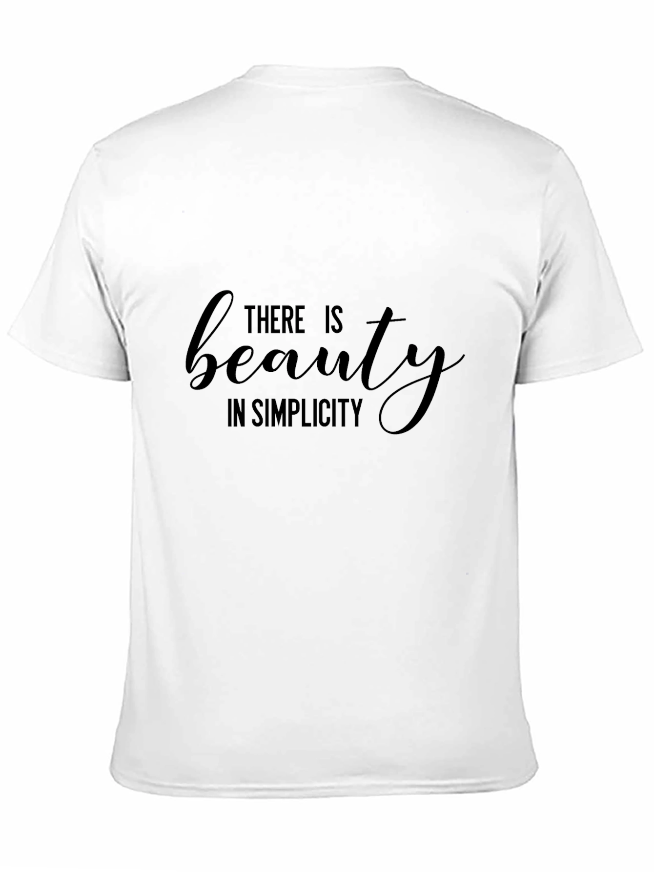 Beauty in Simplicity Black Graphic T-Shirt