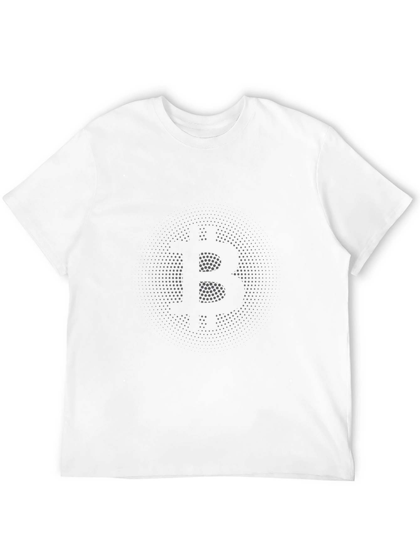 Bitcoin Dot Matrix Graphic Black T-Shirt