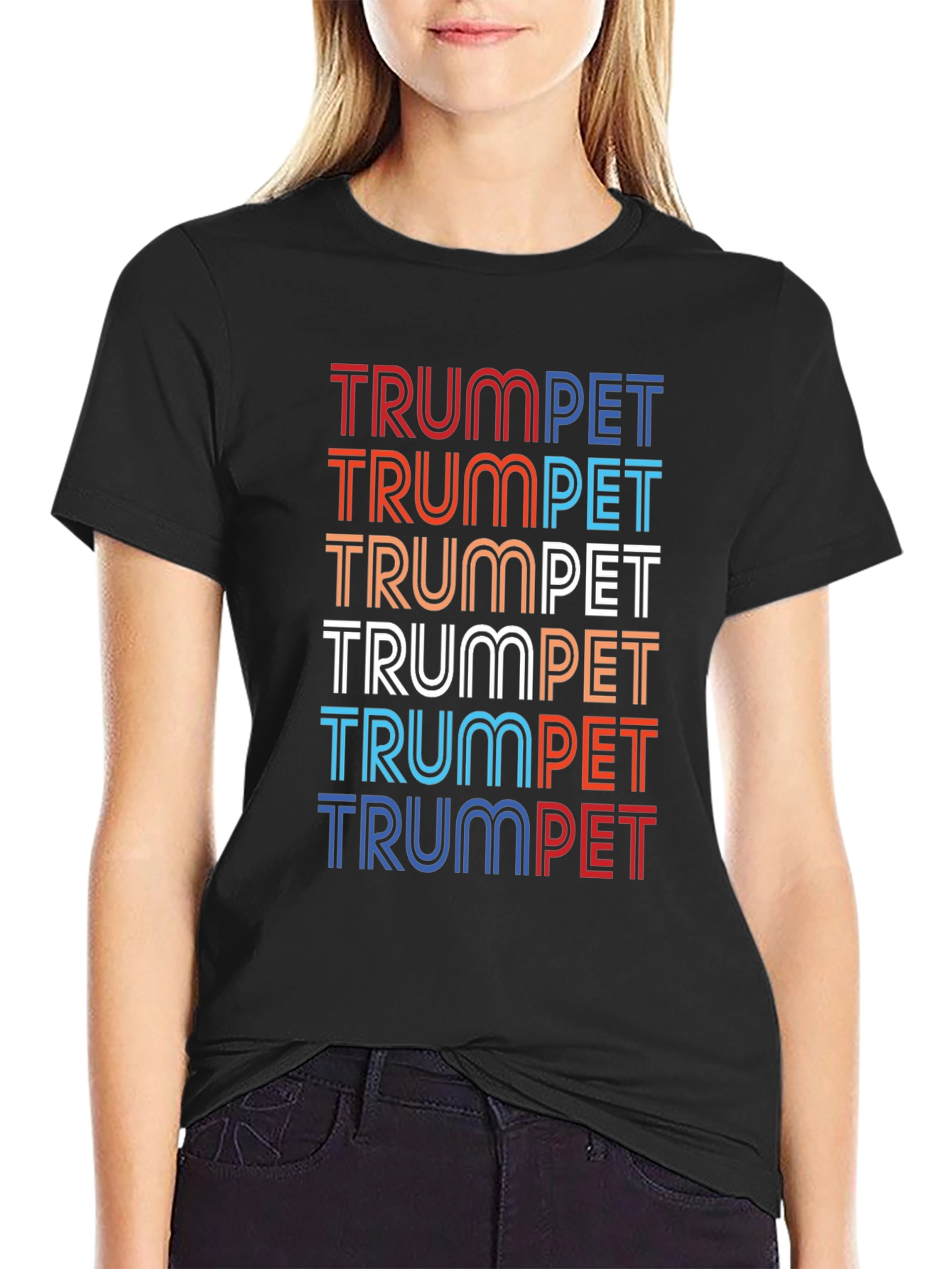 Retro Trumpet Graphic Tee - Musicians Black T-Shirt