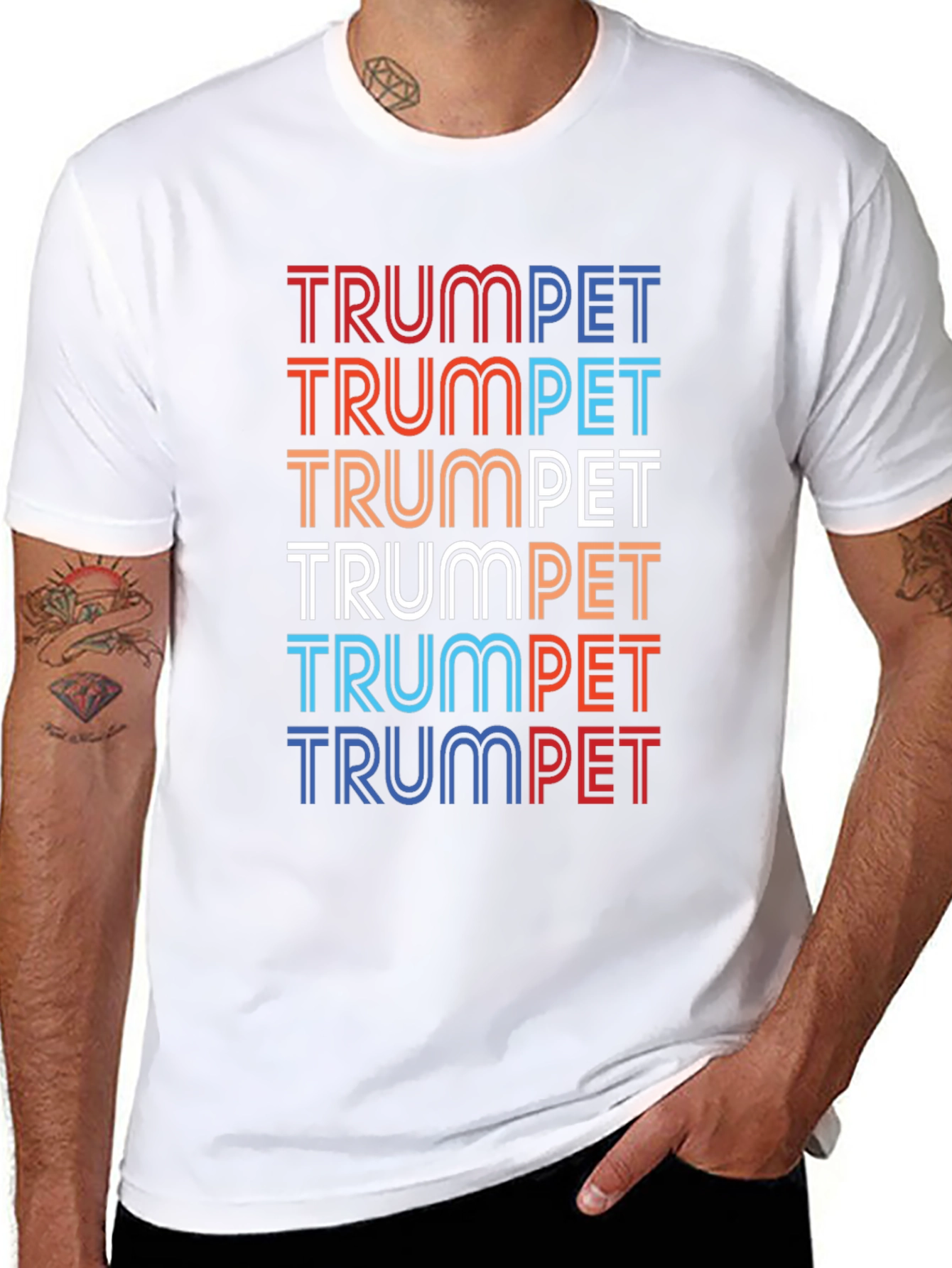 Retro Trumpet Graphic Tee - Musicians Black T-Shirt