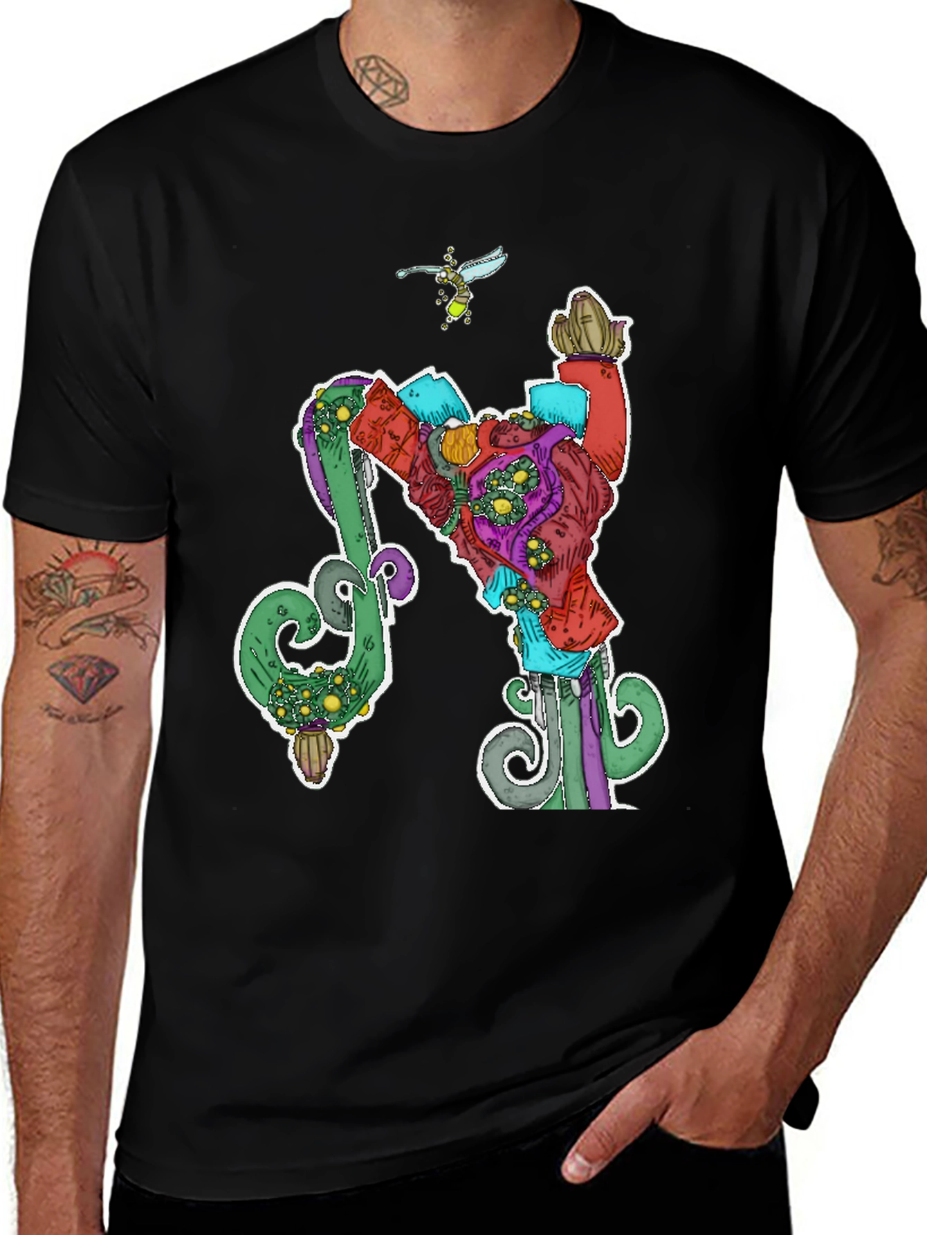Abstract Cactus Creature Tee