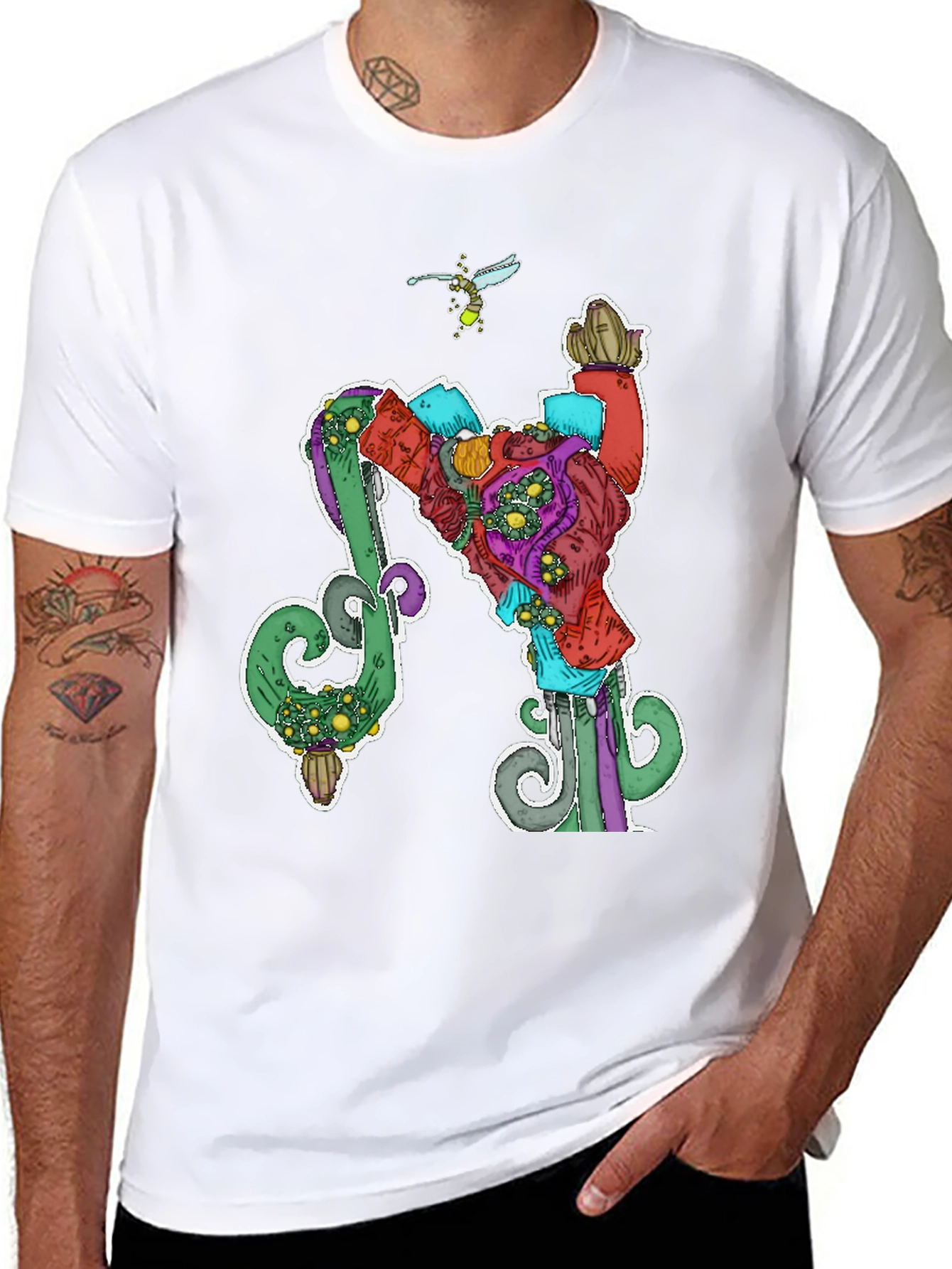 Abstract Cactus Creature Tee
