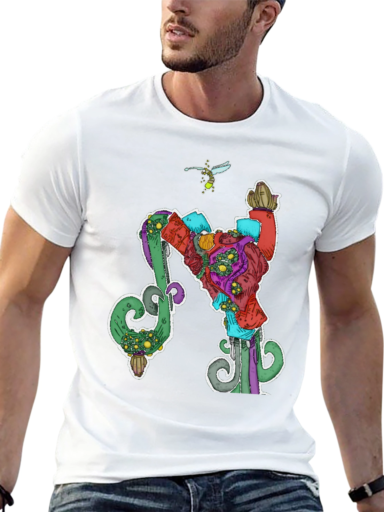 Abstract Cactus Creature Tee