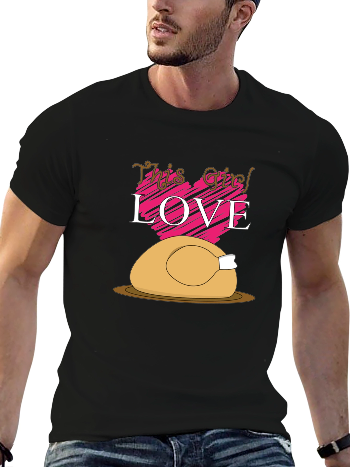 Thanksgiving Turkey Love Graphic T-Shirt