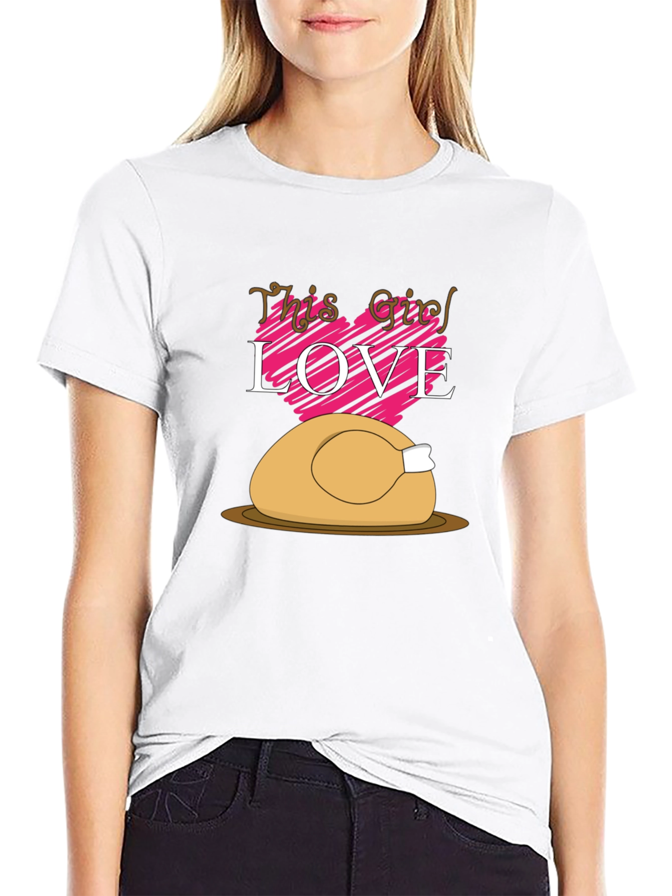 Thanksgiving Turkey Love Graphic T-Shirt