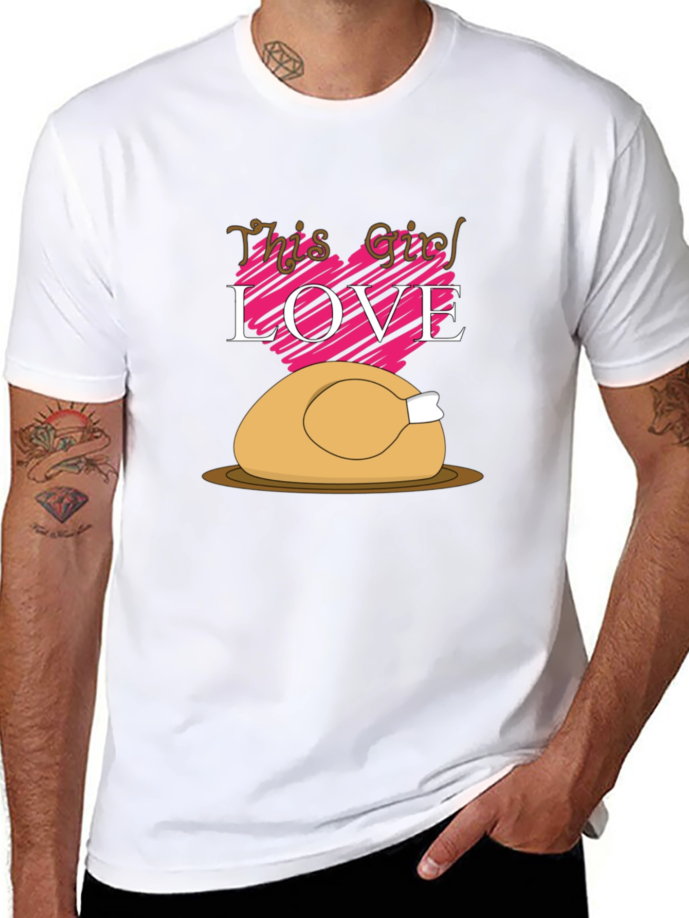 Thanksgiving Turkey Love Graphic T-Shirt