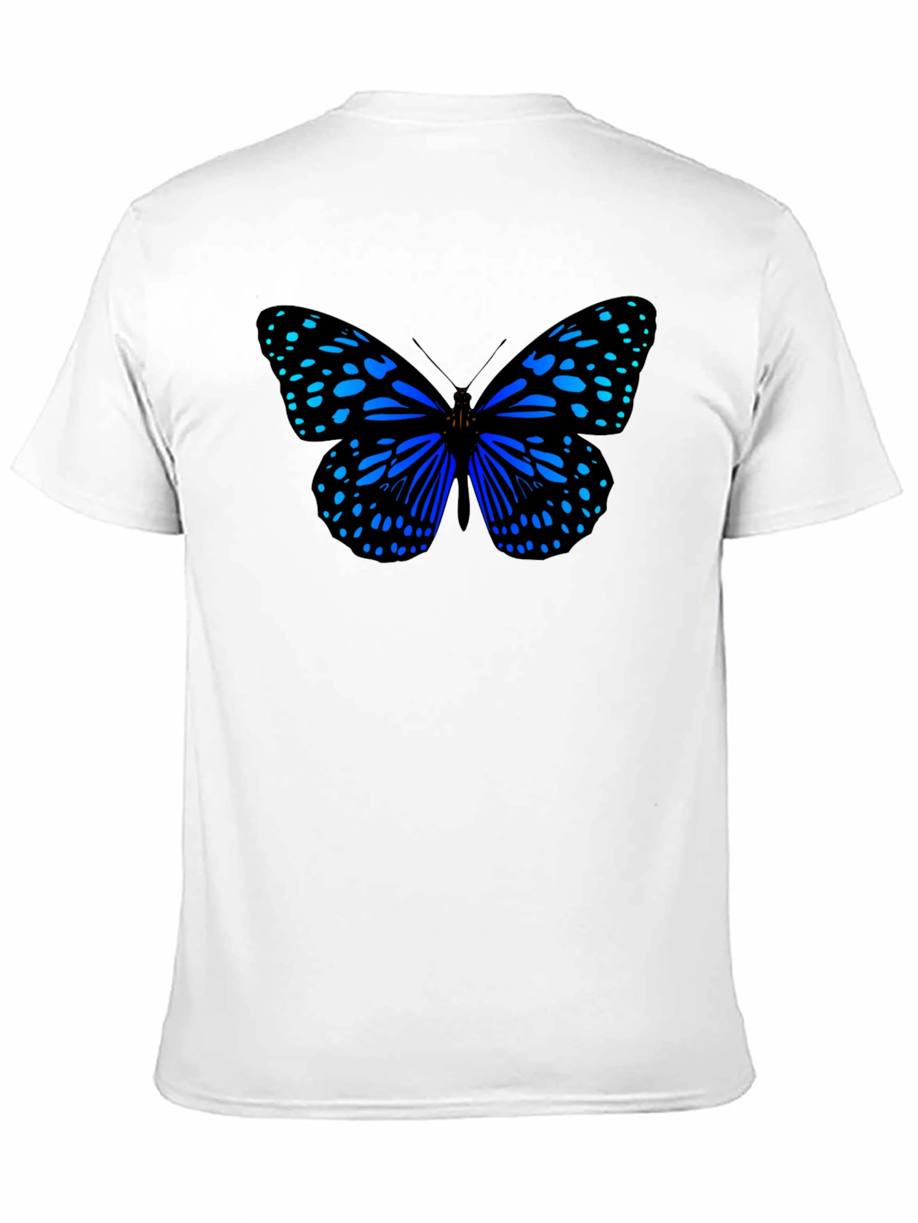 Blue Butterfly Graphic Print T-Shirt