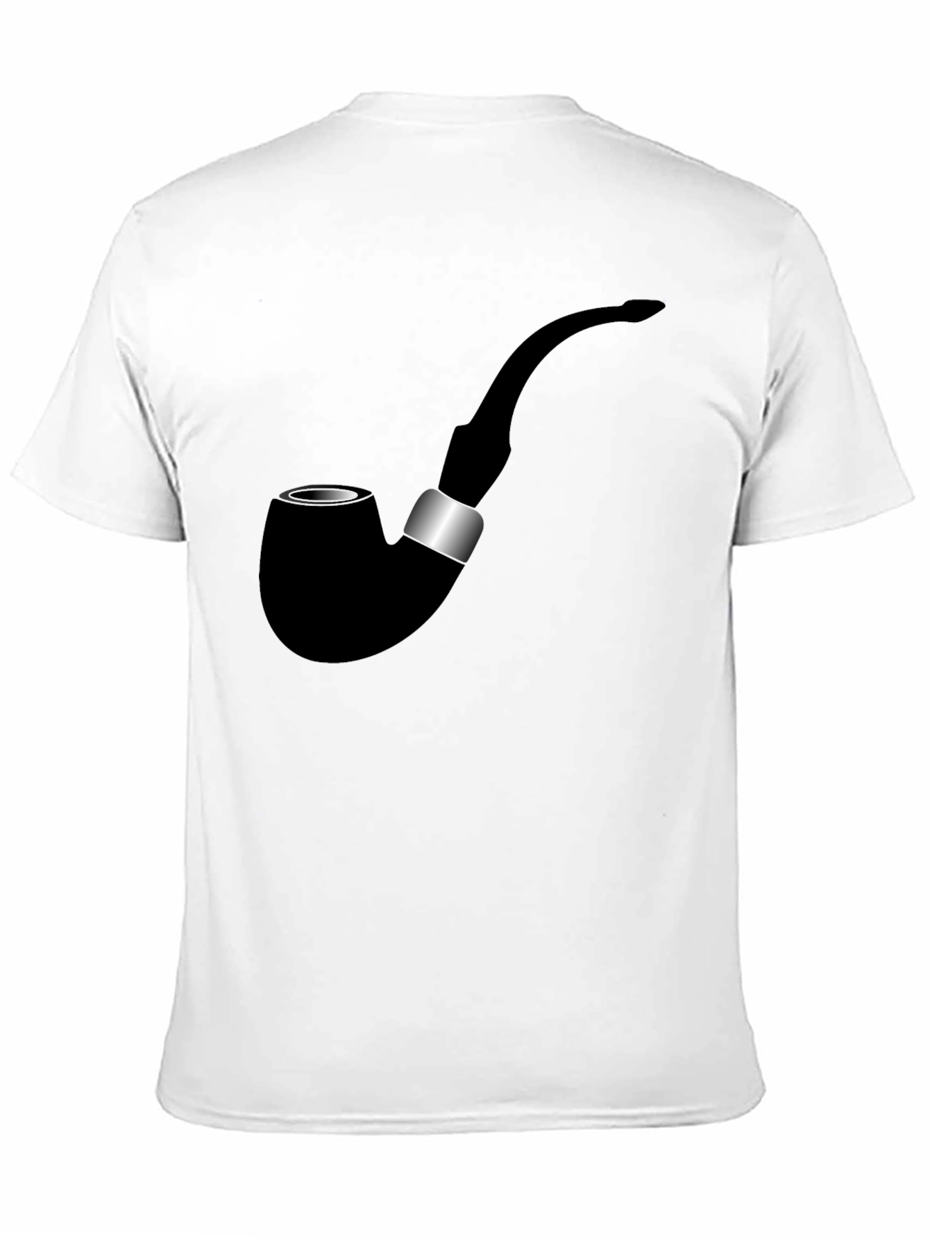 Stylish Black T-Shirt with Smoking Pipe Graphic