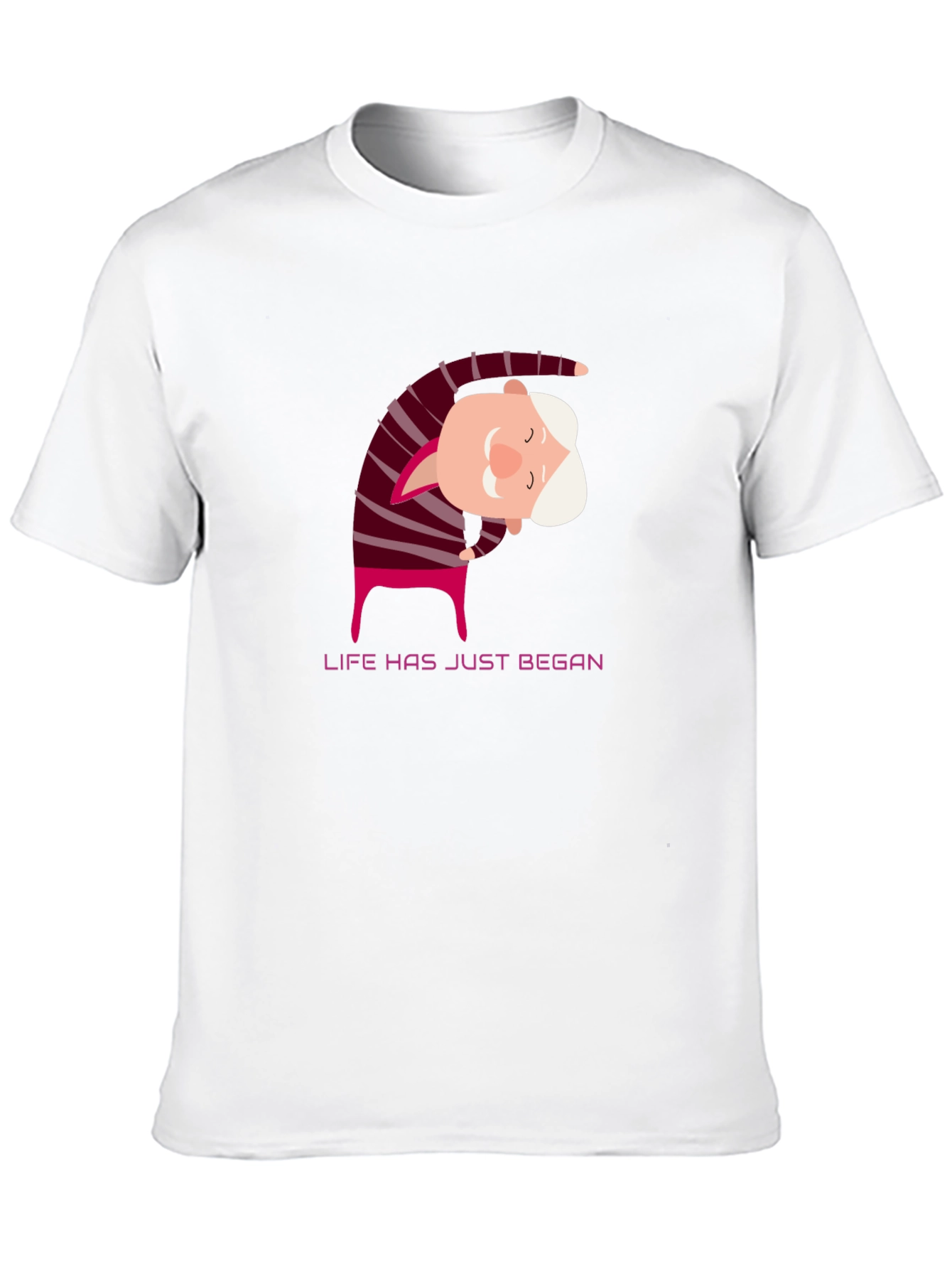 Yoga Grandpa Black T-Shirt - Life Has Just Began