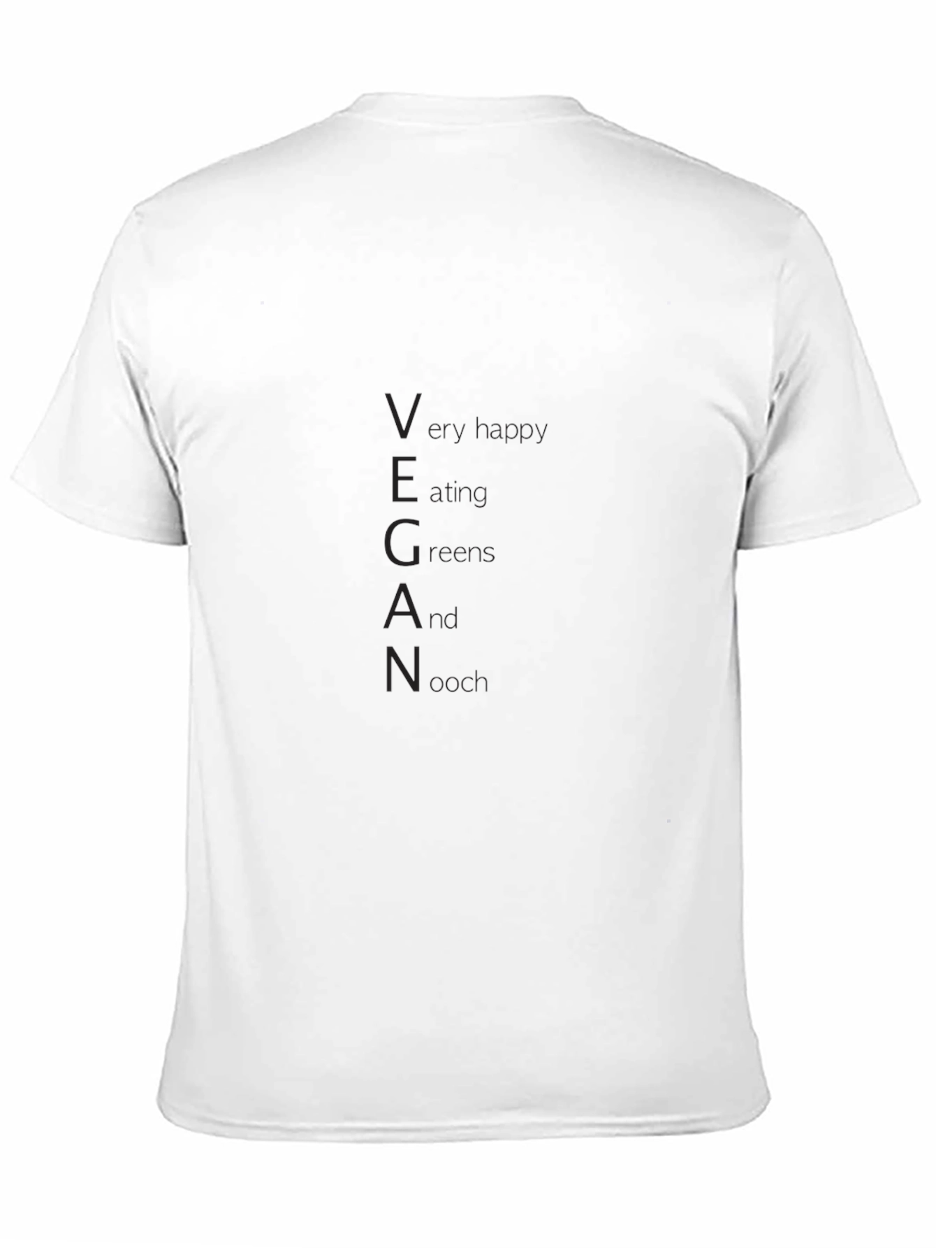 Vegan Black T-Shirt - Eating Greens and Feeling Good