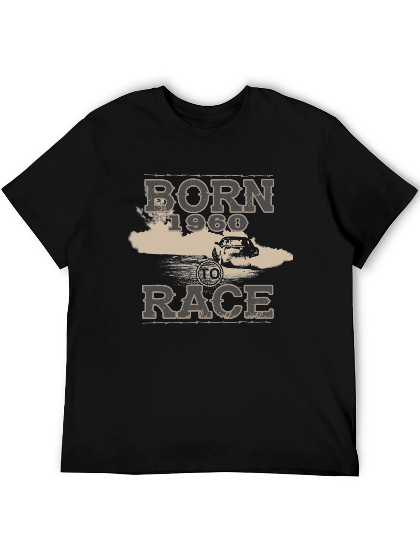 Born to Race 1968 Black Graphic T-Shirt