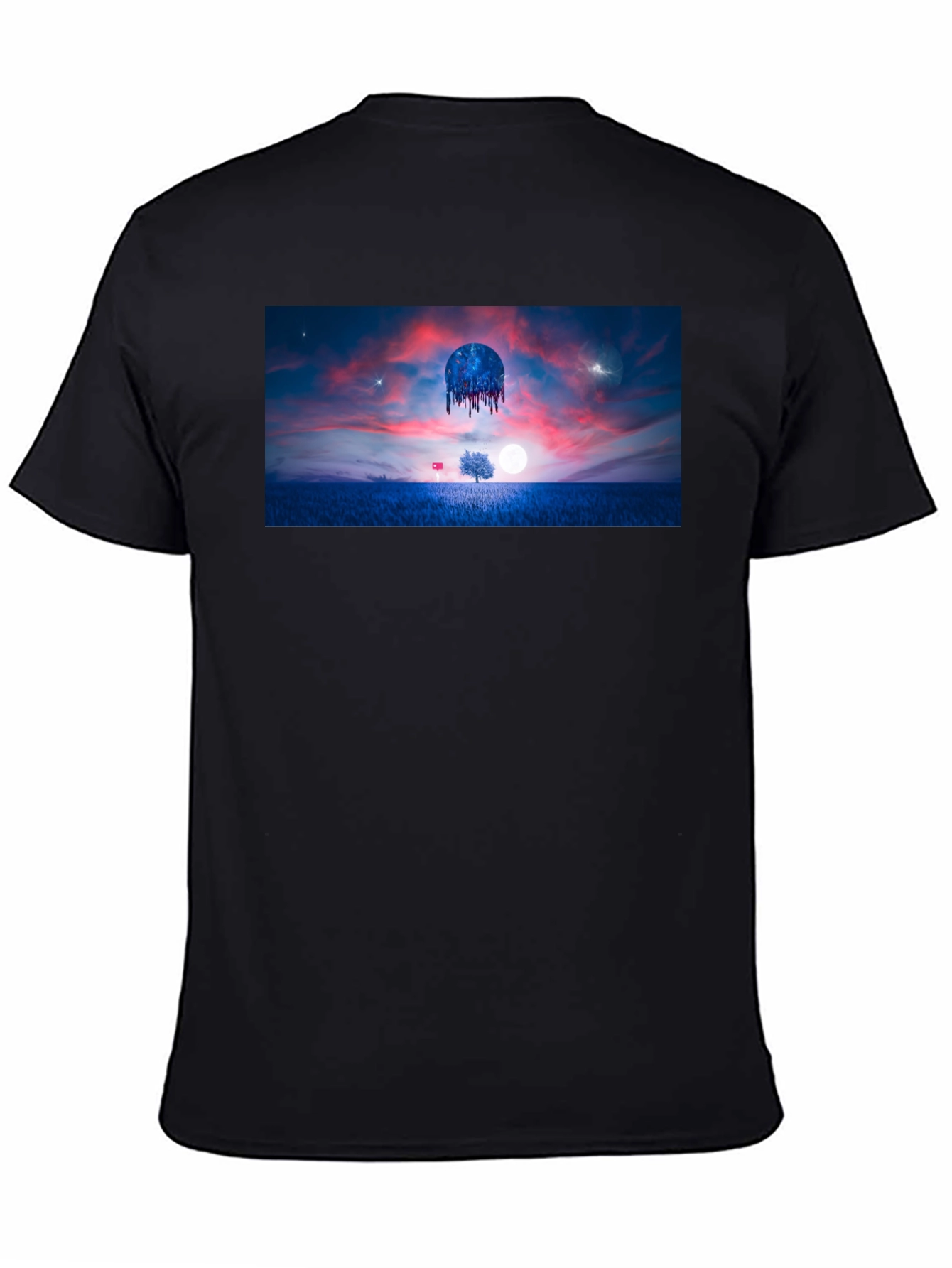 Surreal Landscape Graphic Tee - Black
